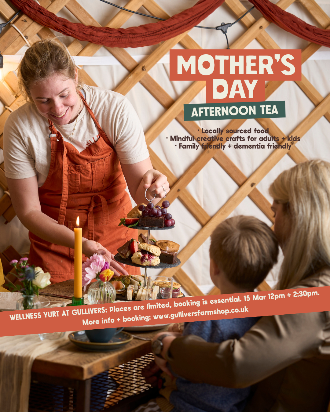 Mother’s Day Afternoon Tea at Gullivers