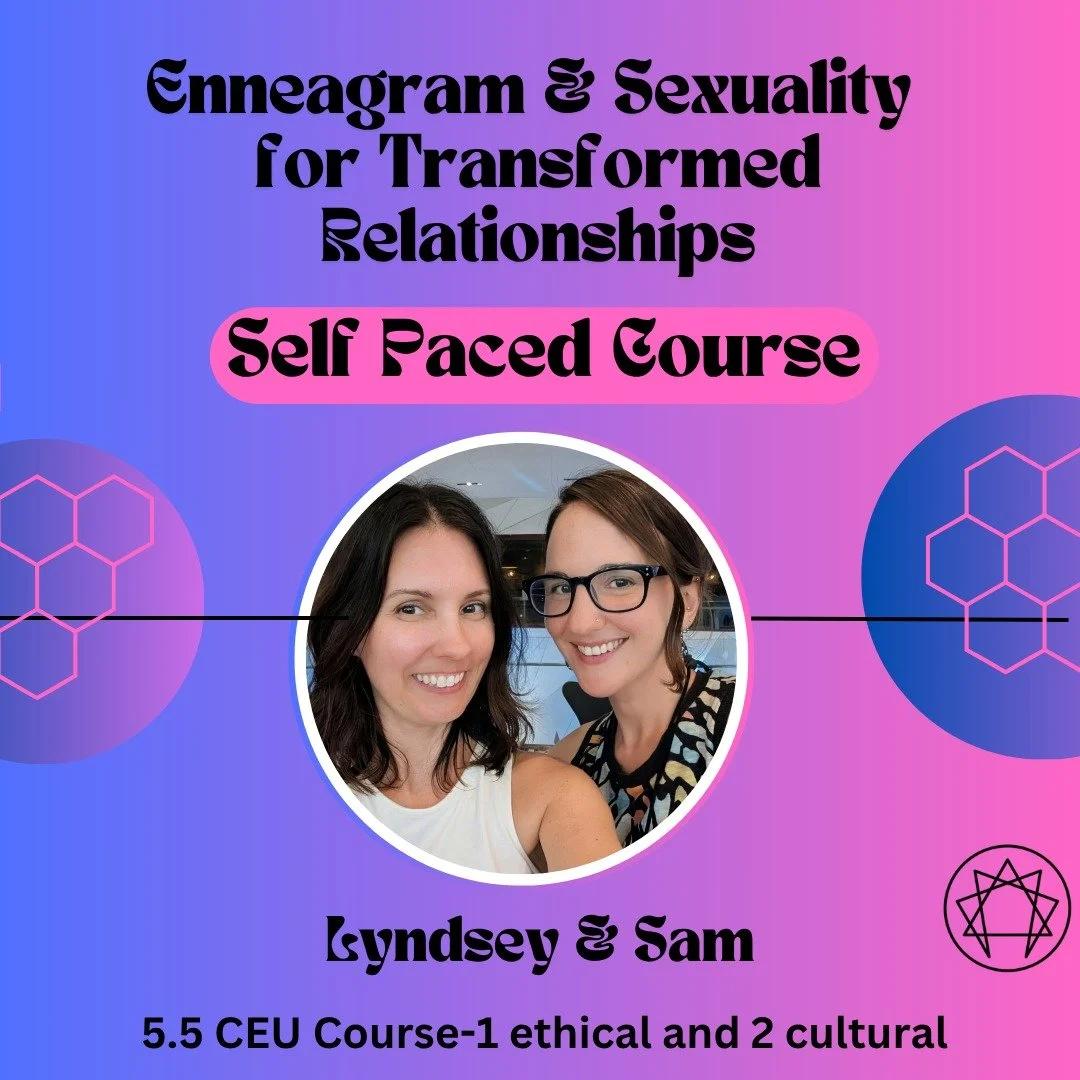 Want to better understand your sexual self? Or how your Enneagram type and instinct shape the way you give and receive love?
My colleagues Lyndsey Fraser @lyndseyfraserlmft and Sam E Greenberg @ennea_gasm just released Enneagram & Sexuality for