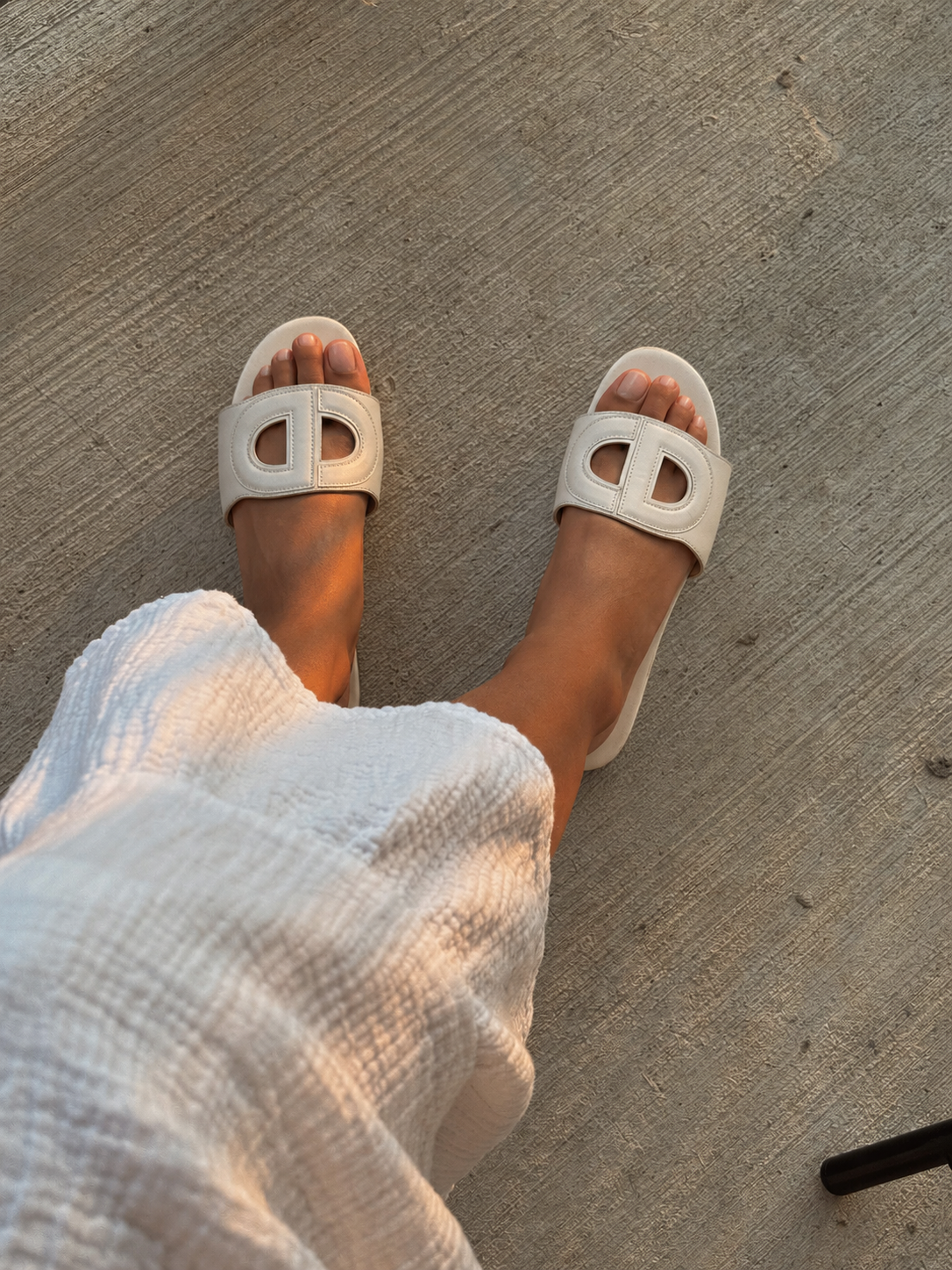 Christian Dior D-Logo Leather Slides