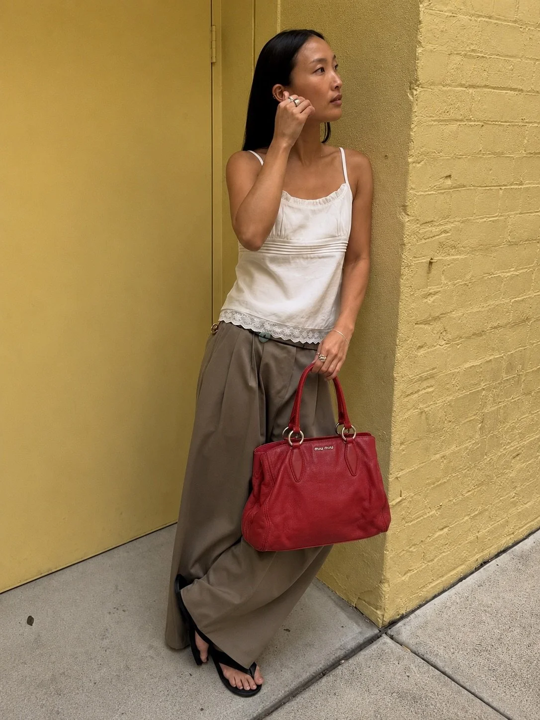 Miu Miu Leather 2-Way Handbag