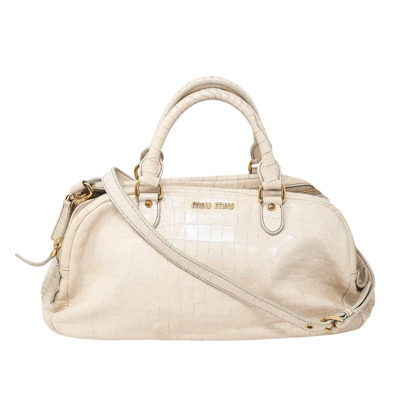 Miu Miu Croc Leather Bag