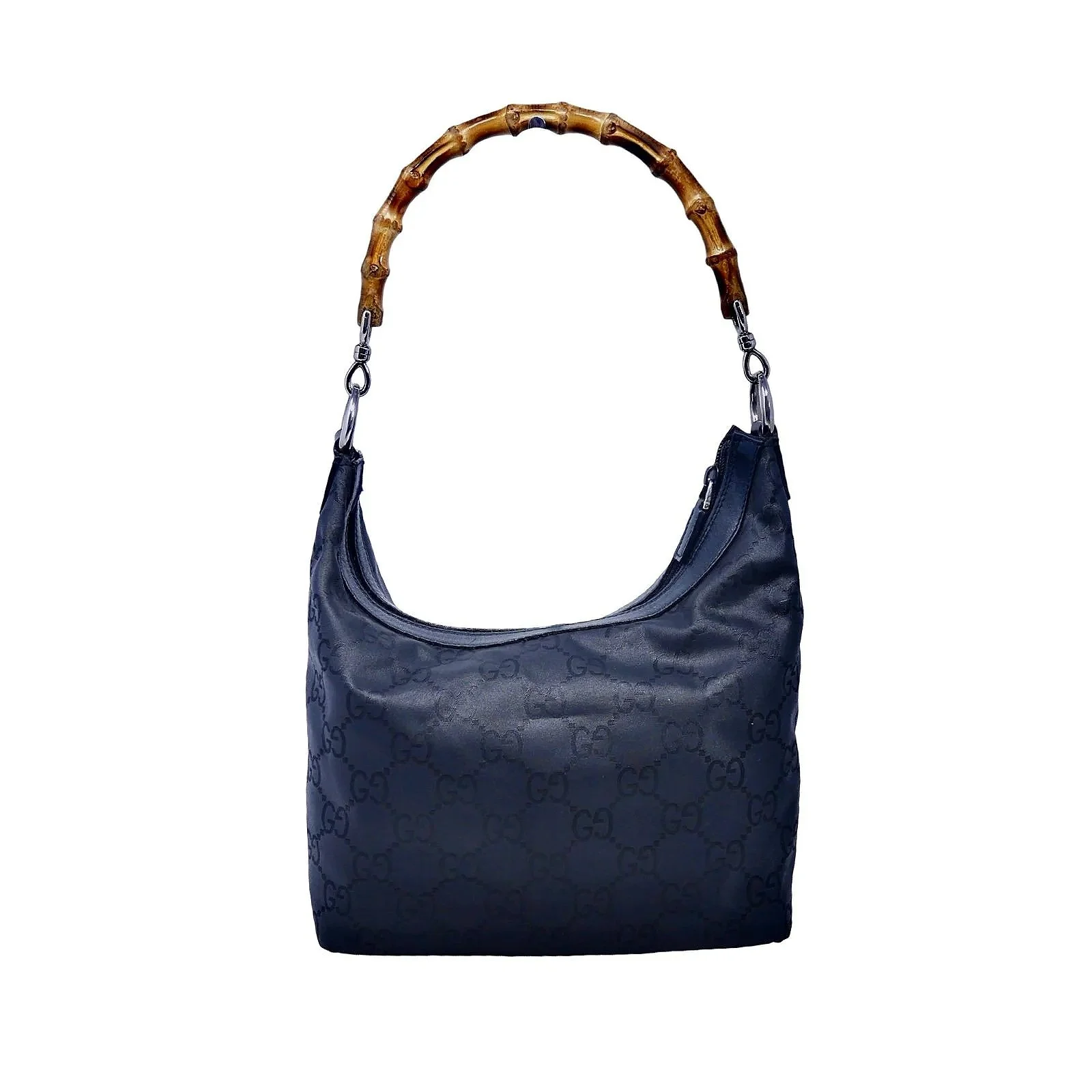 Gucci GG Canvas Bamboo Handle Shoulder Bag