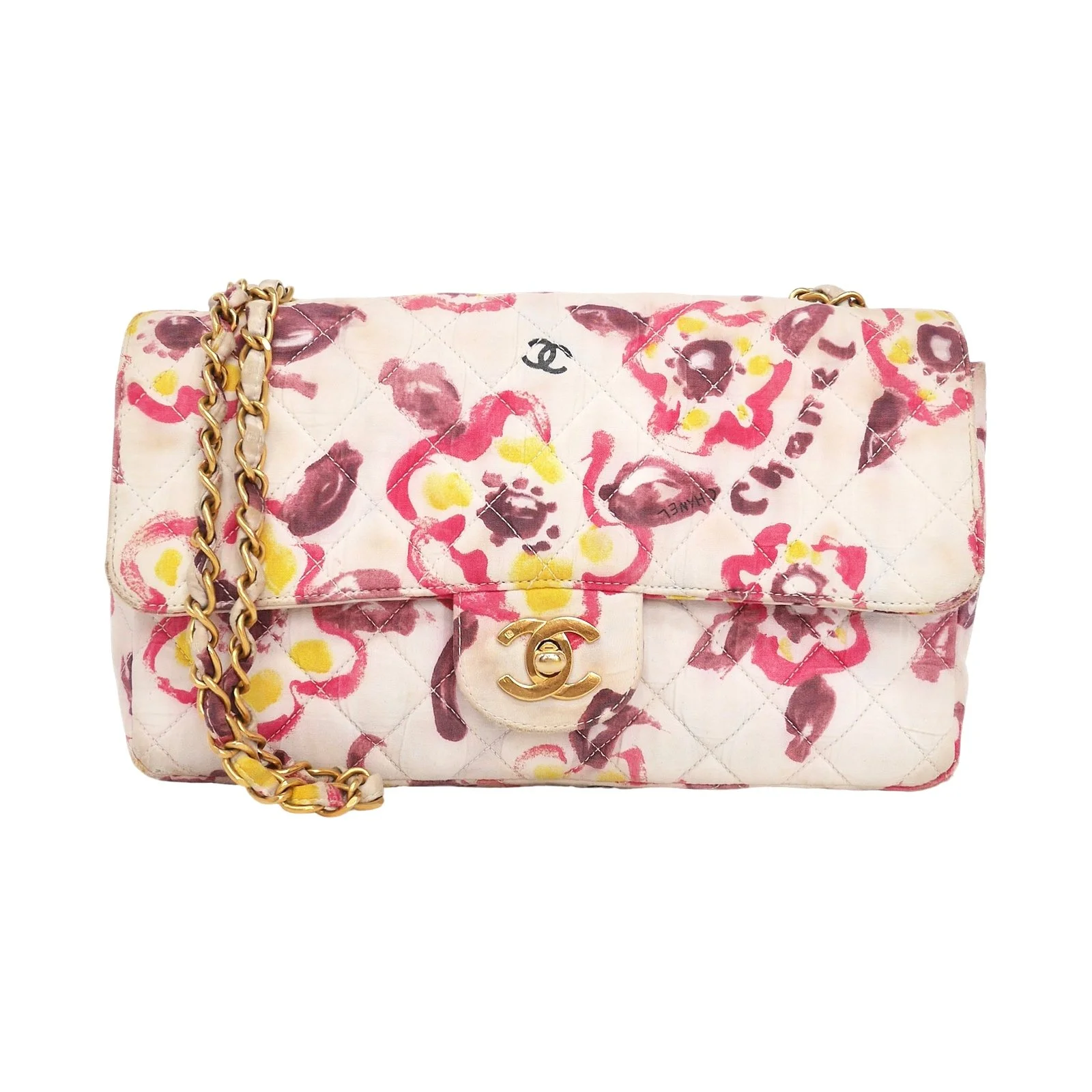 Chanel Watercolor Floral Medium Classic Flap Bag