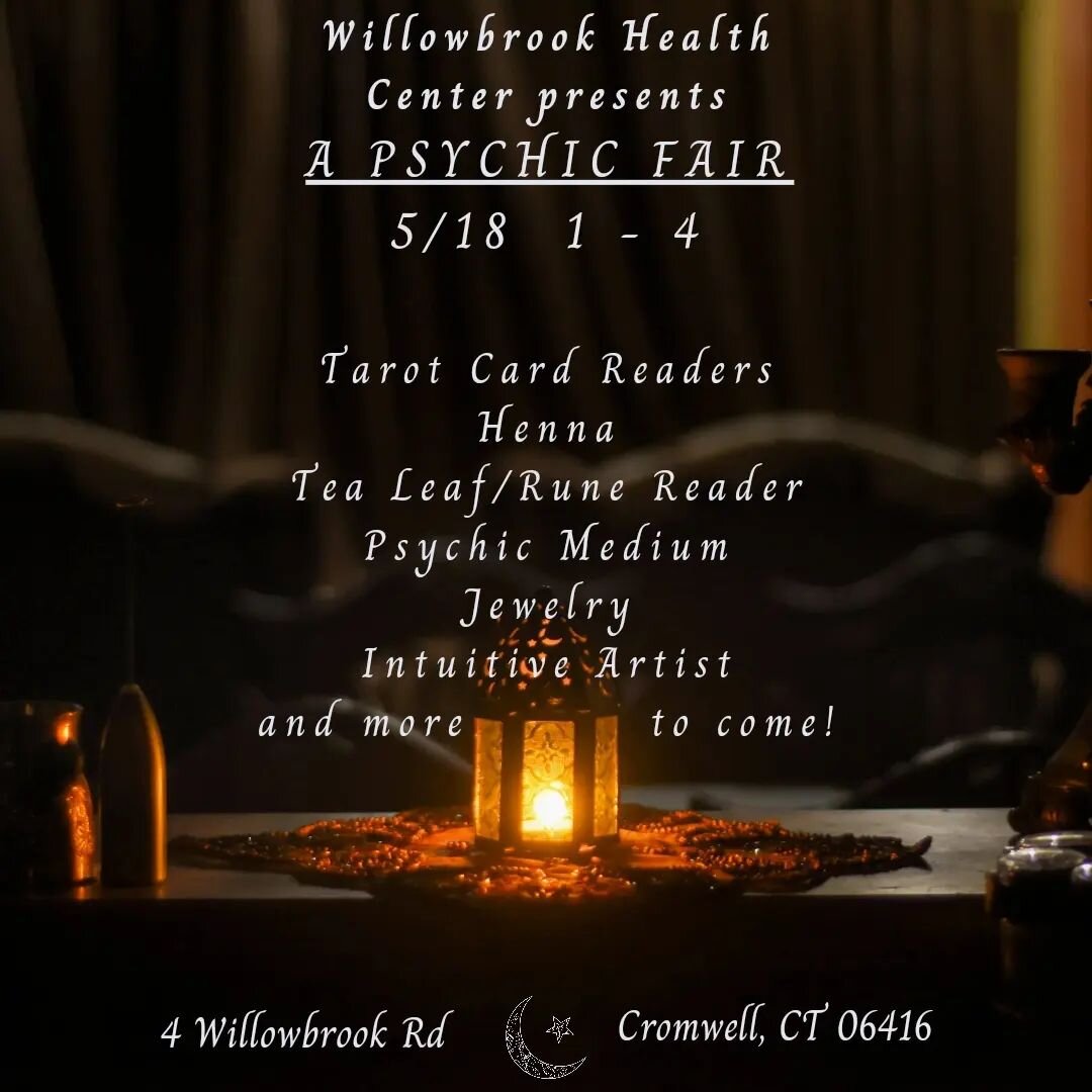 Save the date! Psychic Fairs are fascinating events that offer a glimpse into the mystical and metaphysical realms. 

We're excited to bring together vetted Tarot and Oracle card readers, Tea Leaf and Runes reader, Reiki and energy healers, massage t