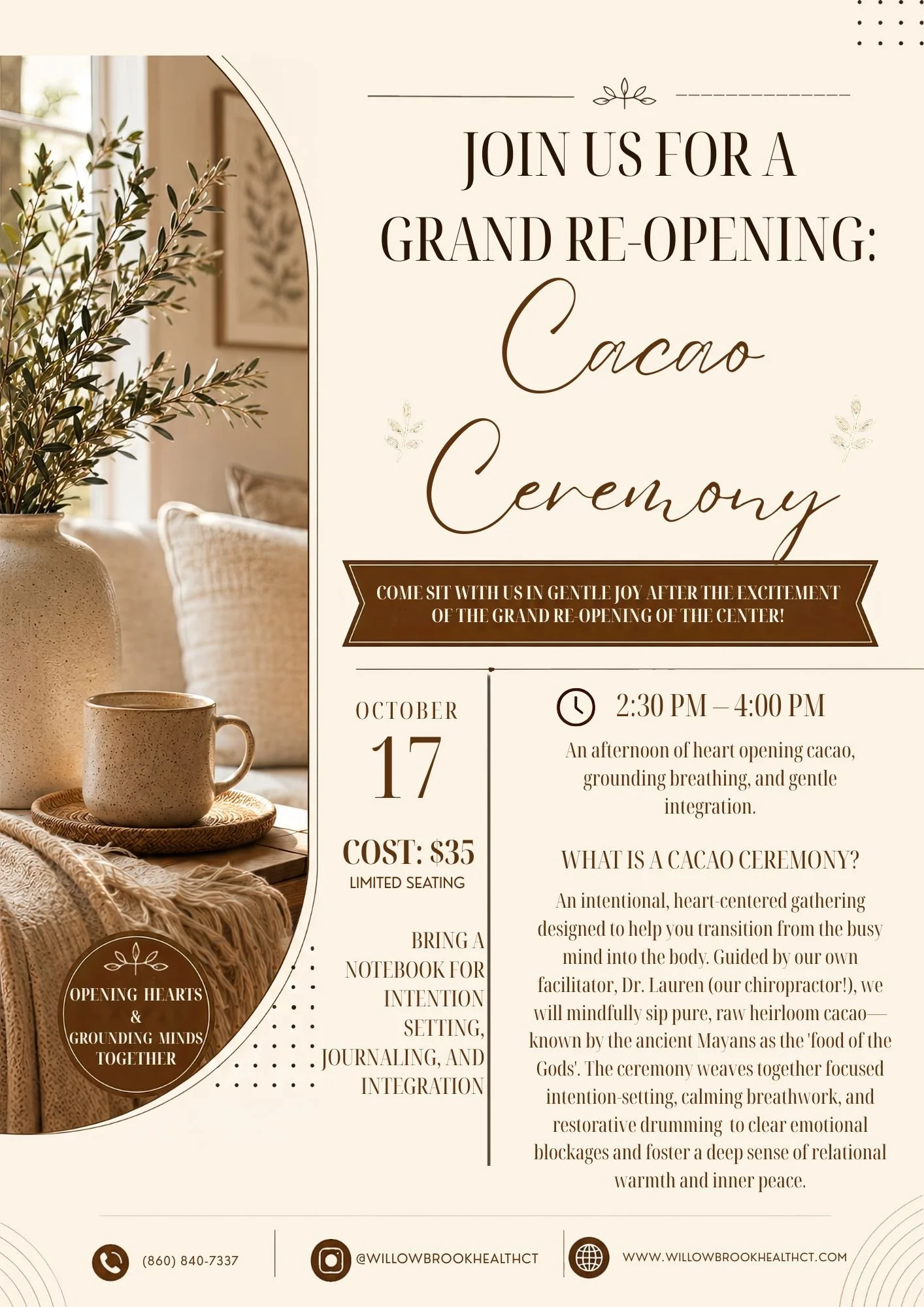 Cacao Ceremony with Dr. Lauren Zolnowsky