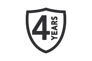 EPM Detailing illustrated icon: Shield with '4 Years' on a blue background, symbolizing 4 years of lasting protection.
