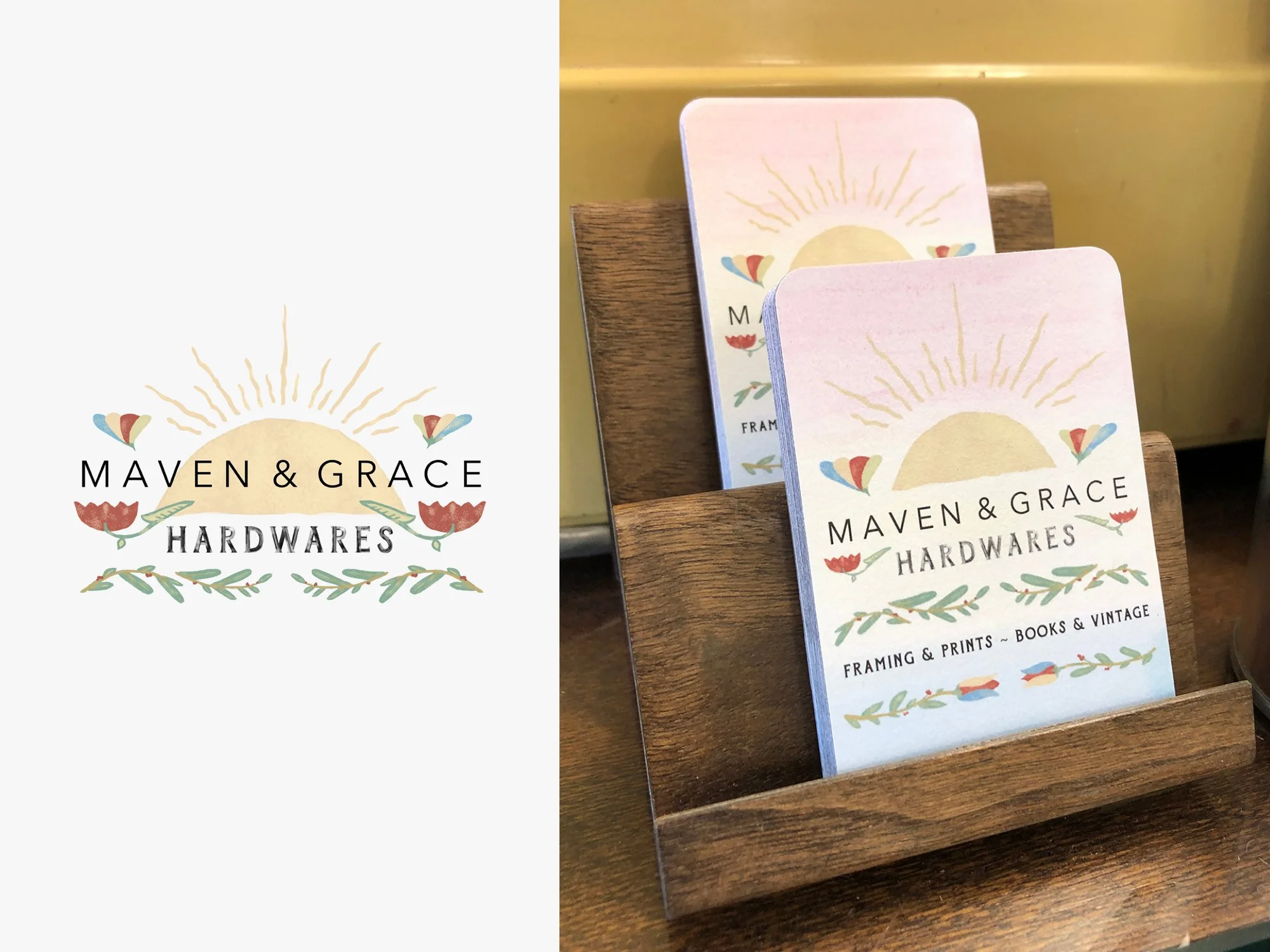 Boutique identity with adaptable artwork