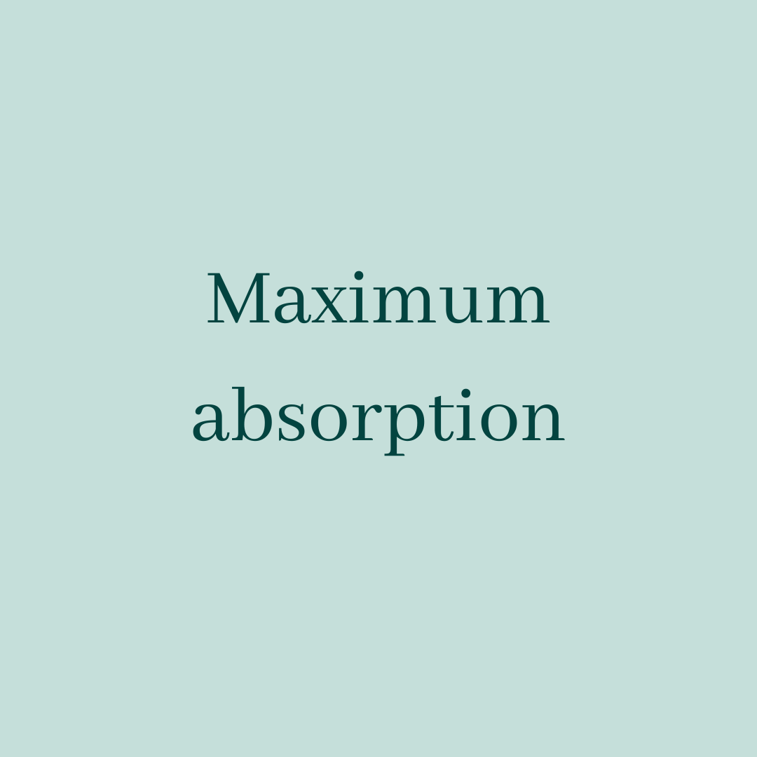 Maximum absorption 