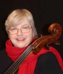 Sally Gross with her cello