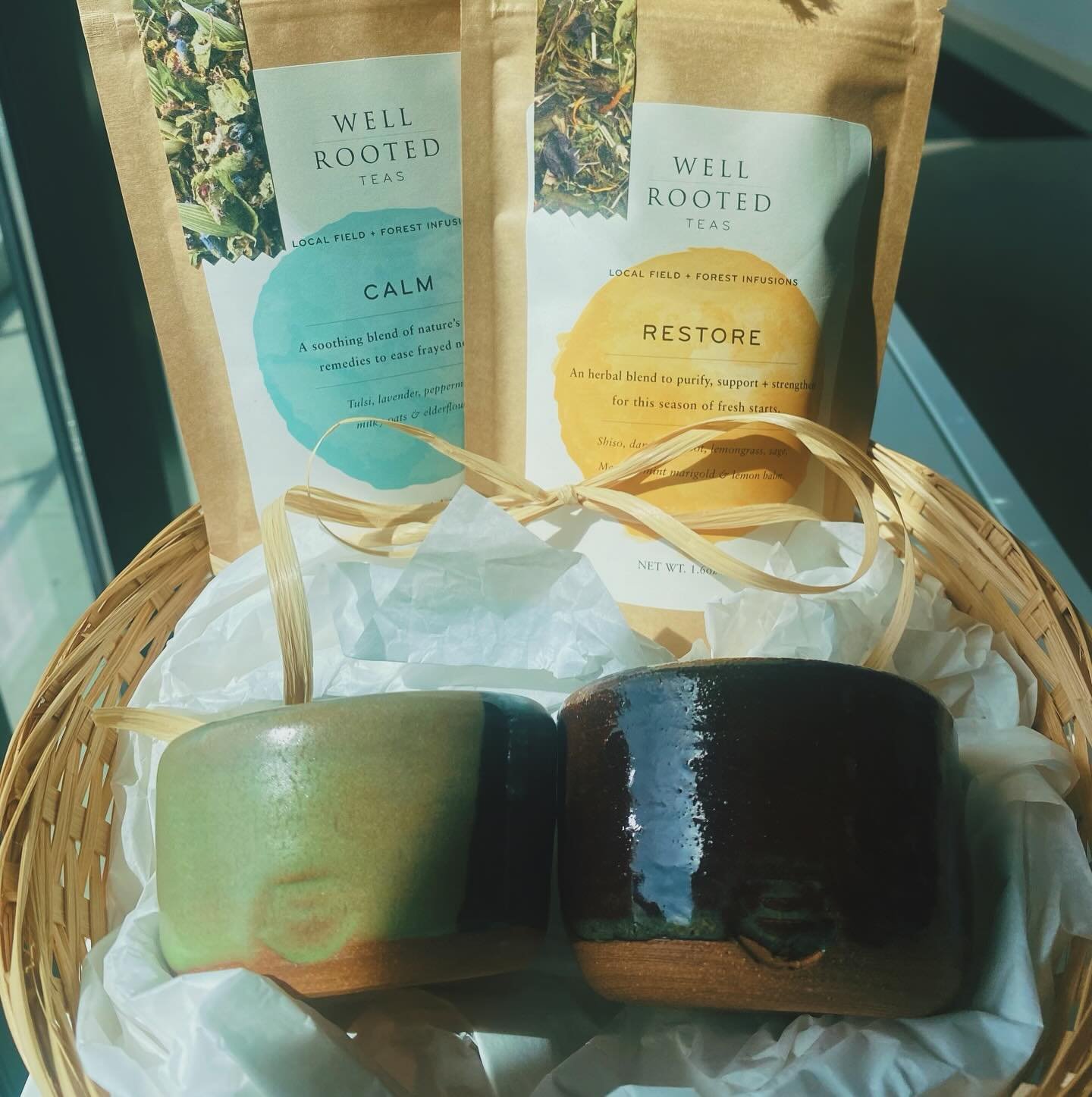 Looking for a great Mother&rsquo;s Day gift? How about a tea set with local tea from @wellrootedteas and handmade cups by @cb.ceramics_mpls! ☕️ Lots of tea options that the mom in your life will love. 💗 

Another thing to love: Classes on Mother&rsq