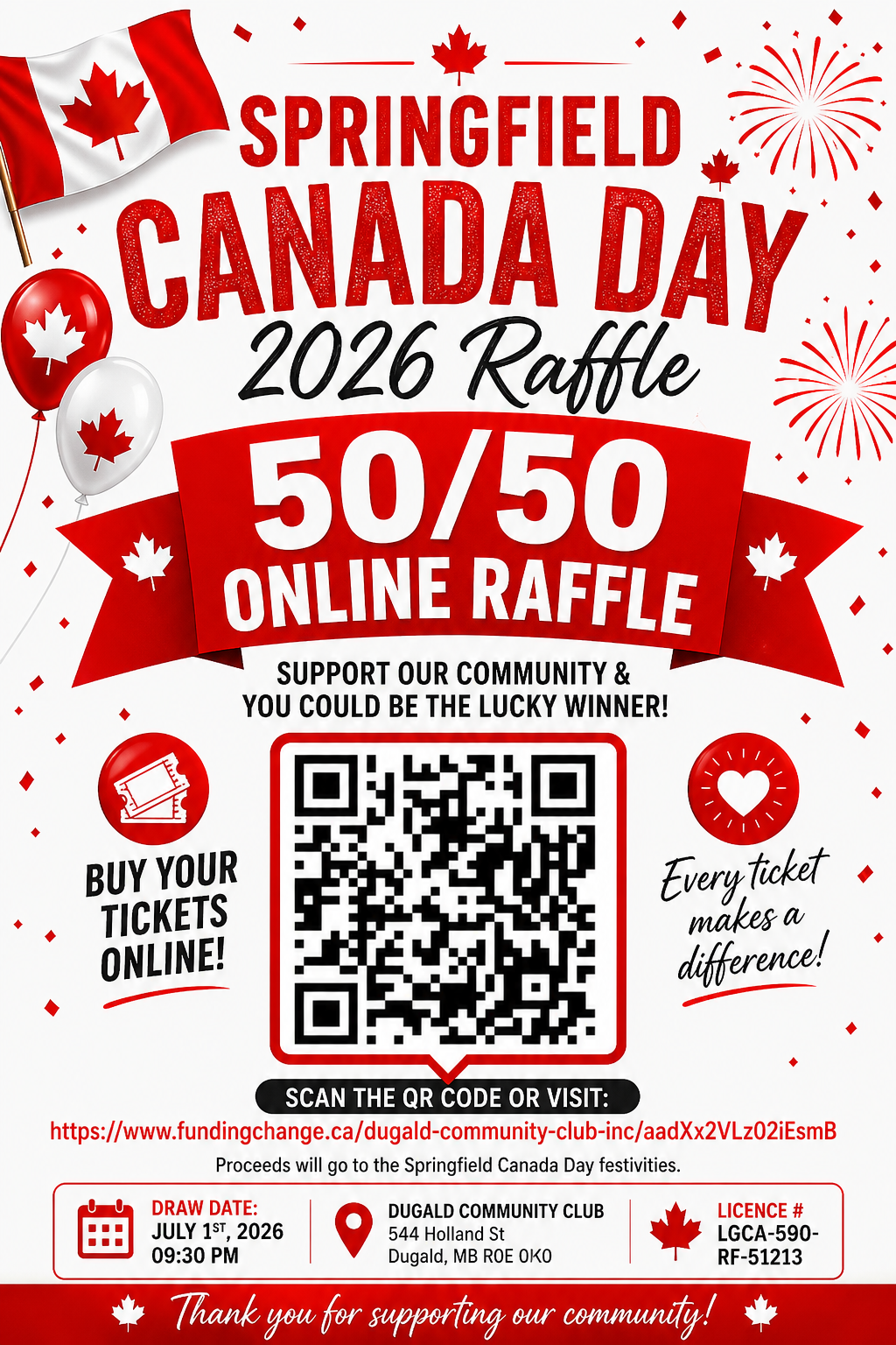 Springfield Canada Day 2026  50/50