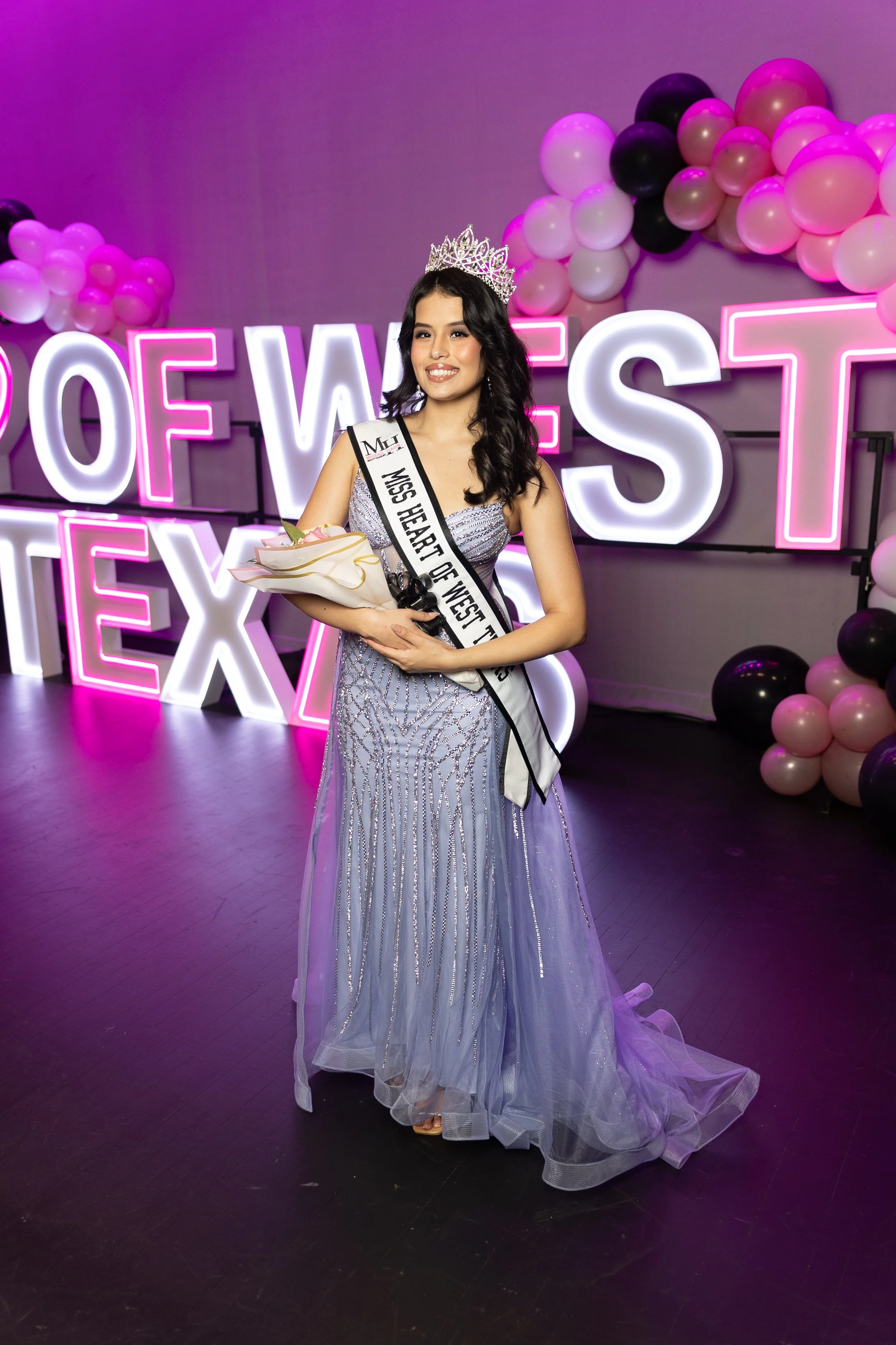 Beauty queen wearing a dress