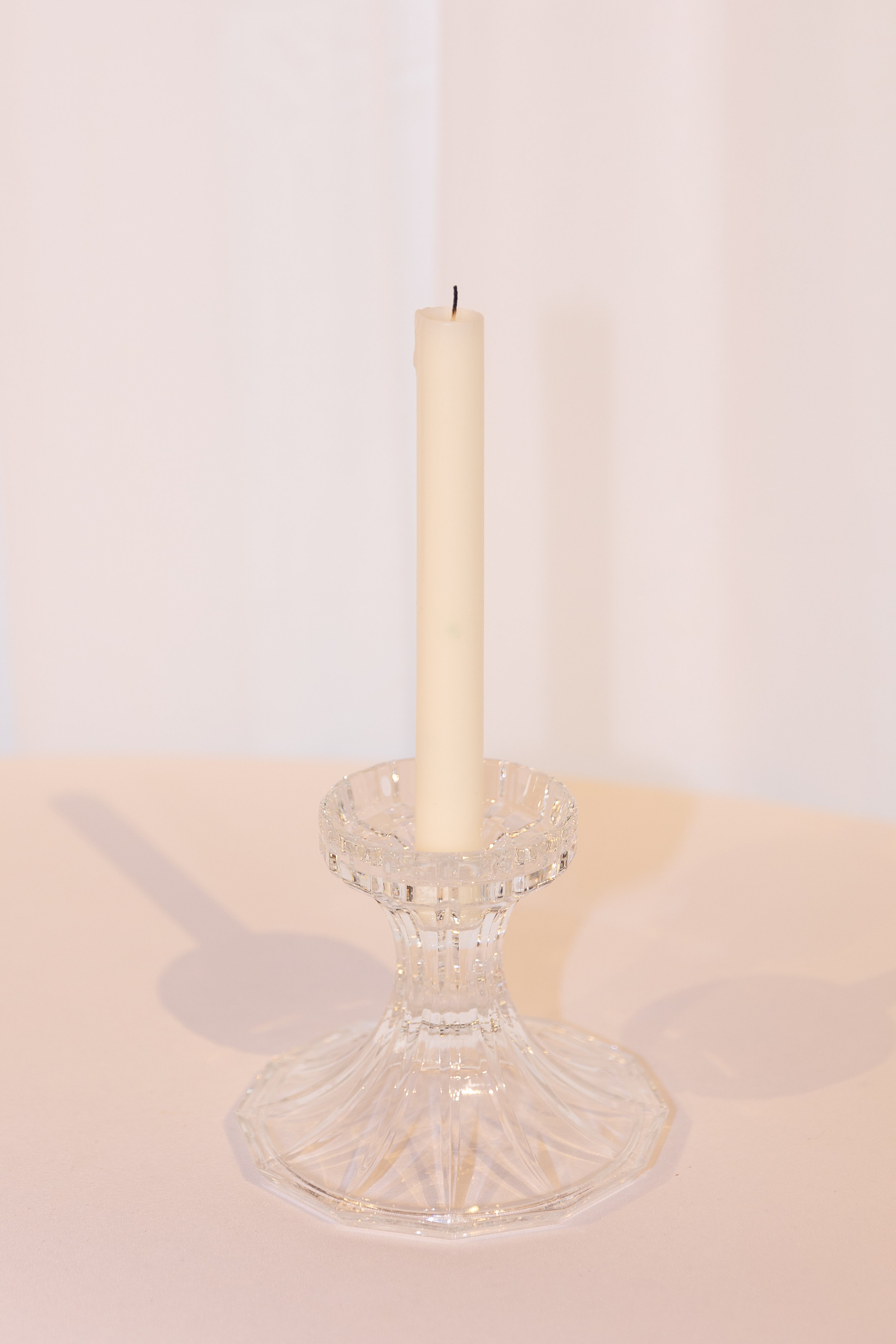 Glass Crystal Candlestick Holder