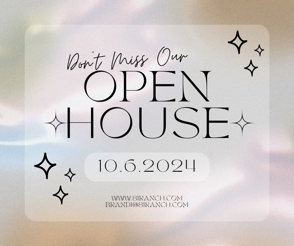 📅 Mark your calendars for our Open House on October 6th! 🎉

If you&rsquo;ve been wanting to tour our venue but can&rsquo;t make the weekday tours, this is your chance to check out 81 Ranch at your own pace. Explore the space, ask questions, and cha