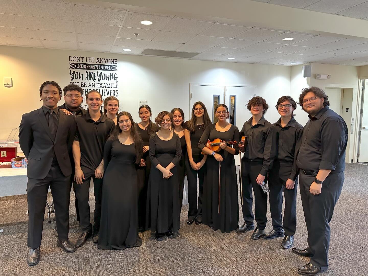 Great job to the orchestra students and alumni who came out to play in the Naples 200 this weekend! It was a great time and Mr. Bigler even tried his hand at playing violin!
