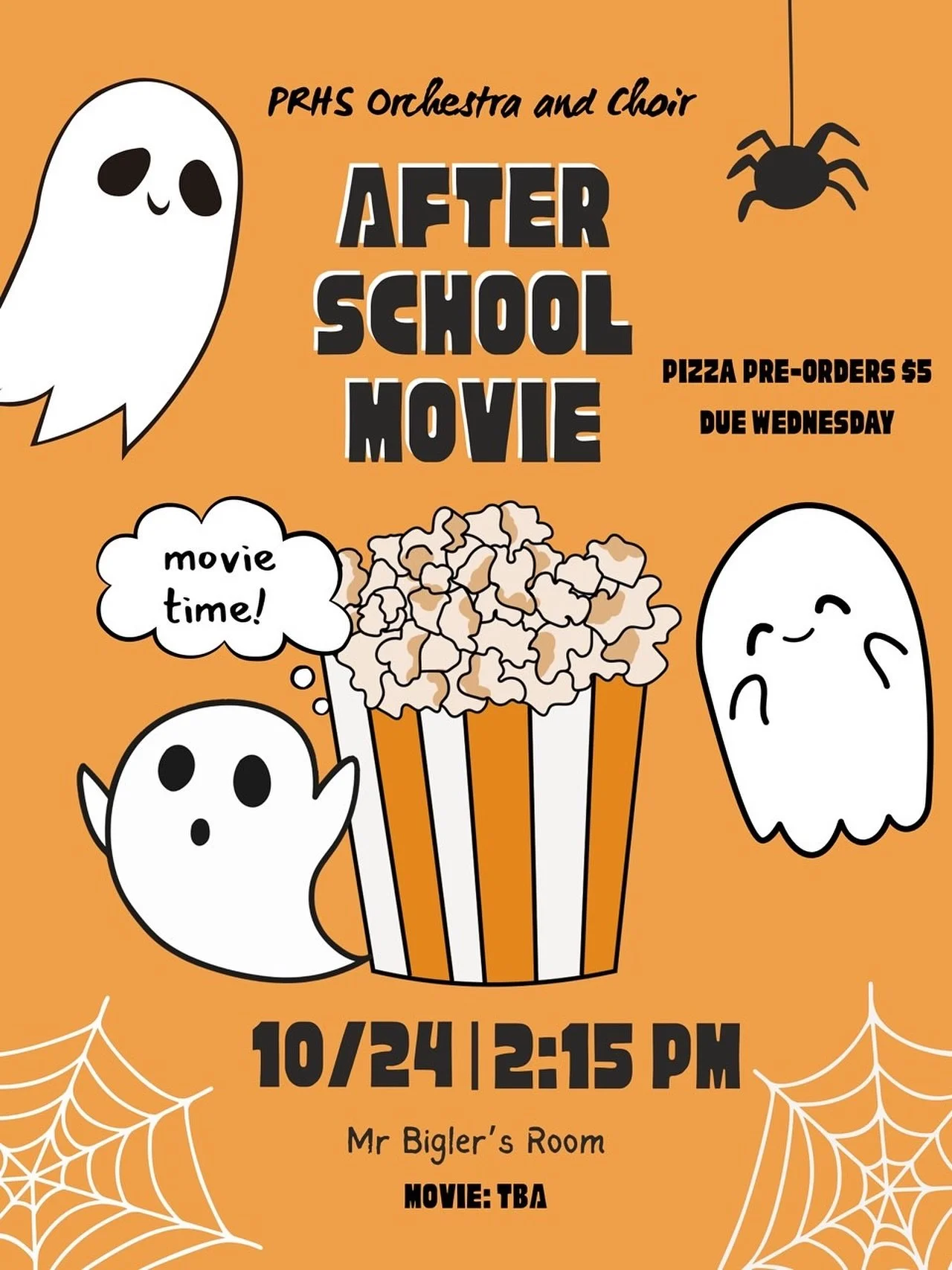 Join us afterschool for an afternoon movie social hosted by your leadership committee!! There will be candy, pizza and water! Pizza is pre-order only for $5! We look forward to seeing you there!