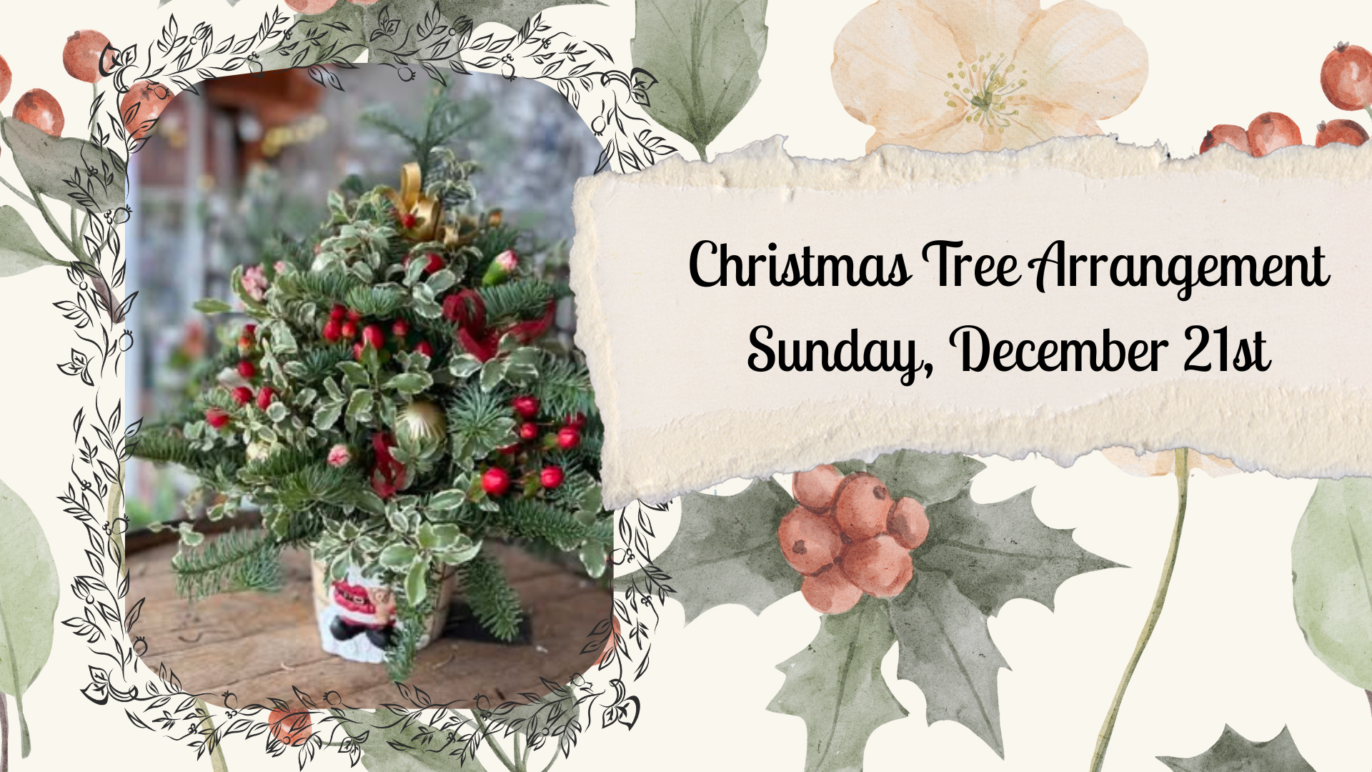 Christmas Tree Arrangement Class