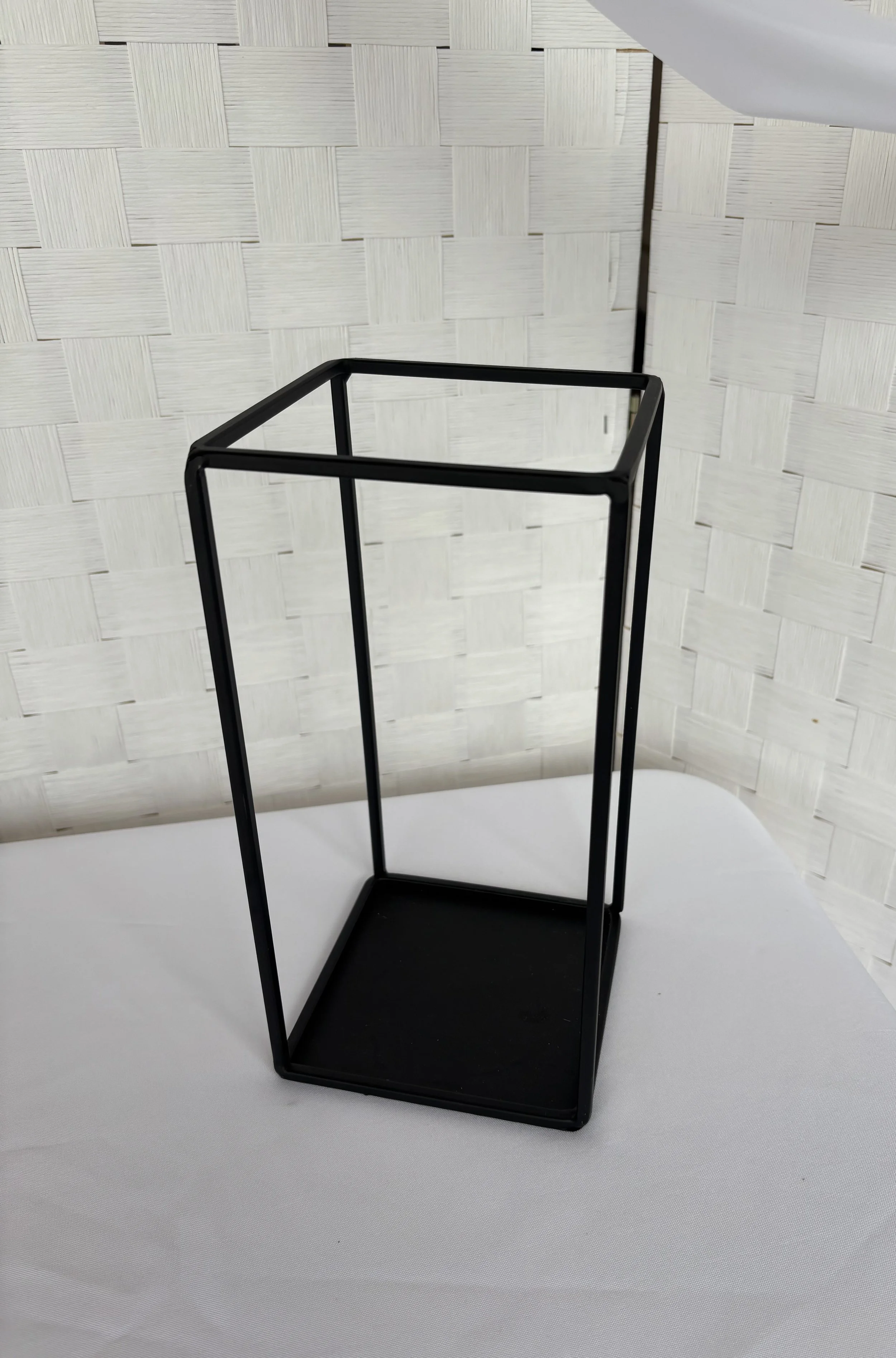 Item: Black Rectangle Holder 
Width: 5 in.
Height: 10 in.
Price: $