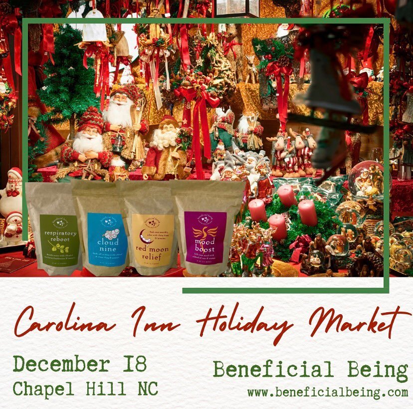 The past few days I&rsquo;ve been prepping to sell my salts at the Carolina Inn Holiday Market on December 18th. Swing by to smell some salts and to bask in the chill winter air ❄️💗 #beneficialbeing #bathsalts #environmentallyfriendly #respiratoryre