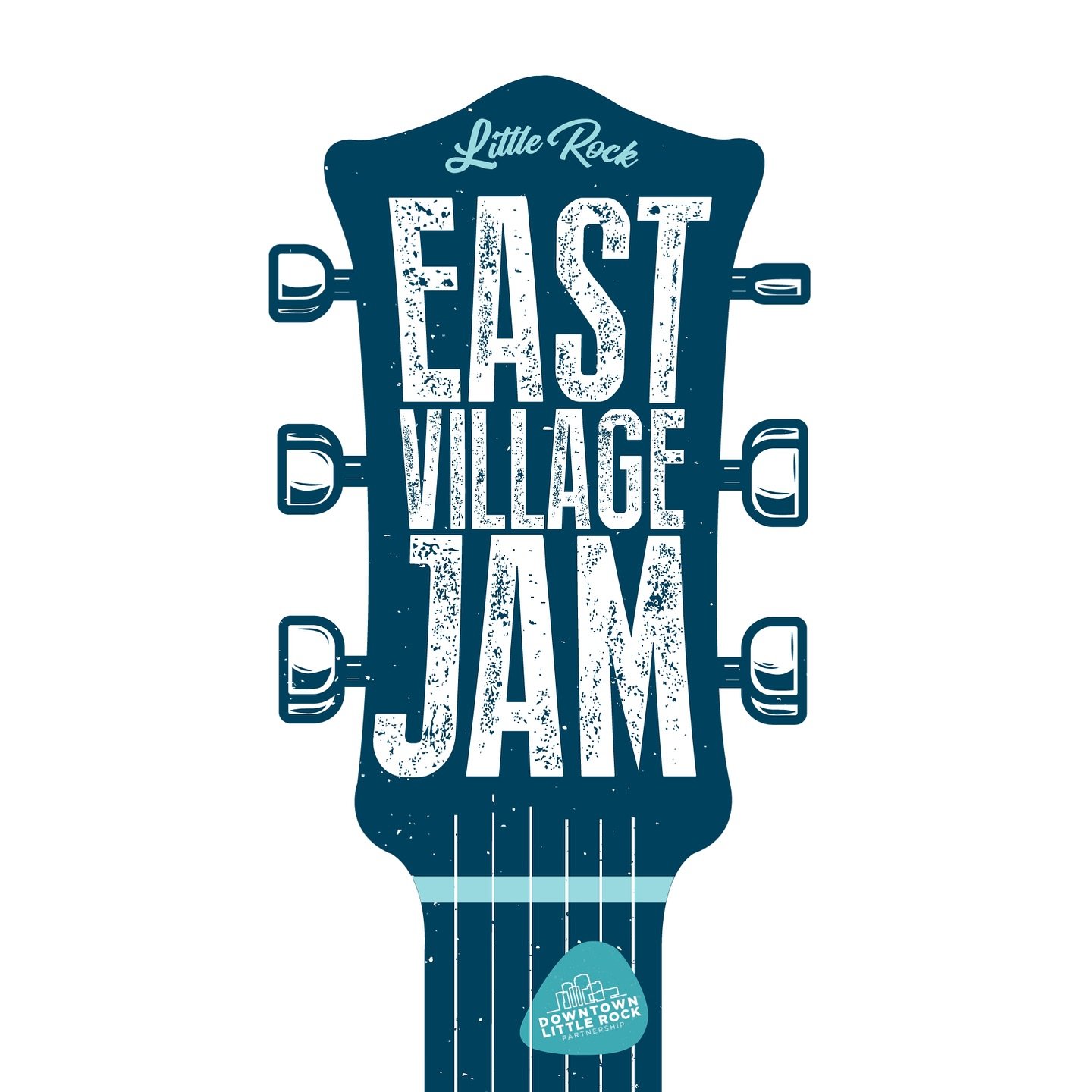 Throwback to early 2020 with this logo I created for the East Village Jam. Unfortch, COVID had other plans and this one never saw the light of day, so I&rsquo;m letting it live here. 🎸
