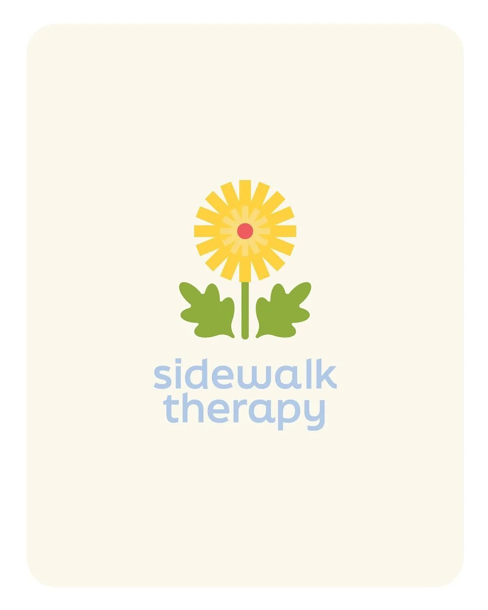 Cute little brand design for Sidewalk Therapy Group, a Hillcrest-based pediatric therapy practice that integrates occupational, physical, and speech language therapy services into a neighborhood setting, helping children become a part of their commun