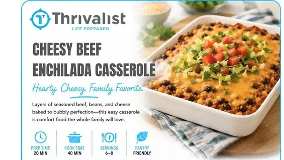 Cheesy Beef  Enchilada Casserole