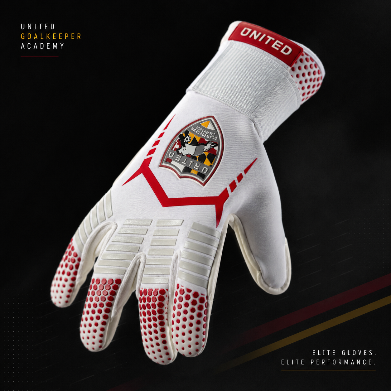 UGA Gloves - White/Red/Black