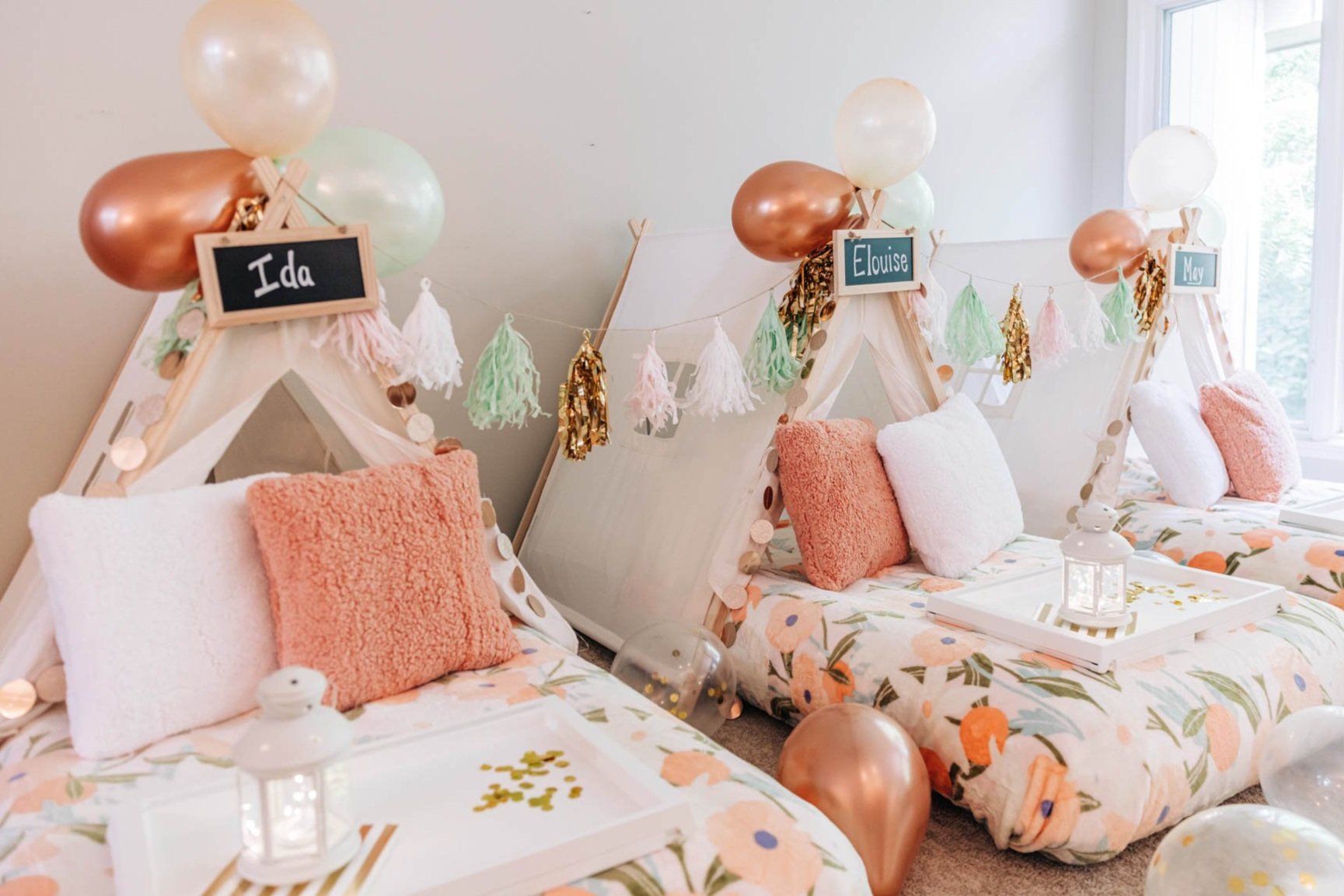 Fun Themes & Decorations for a Sleepover Party - Katie J Design and Events