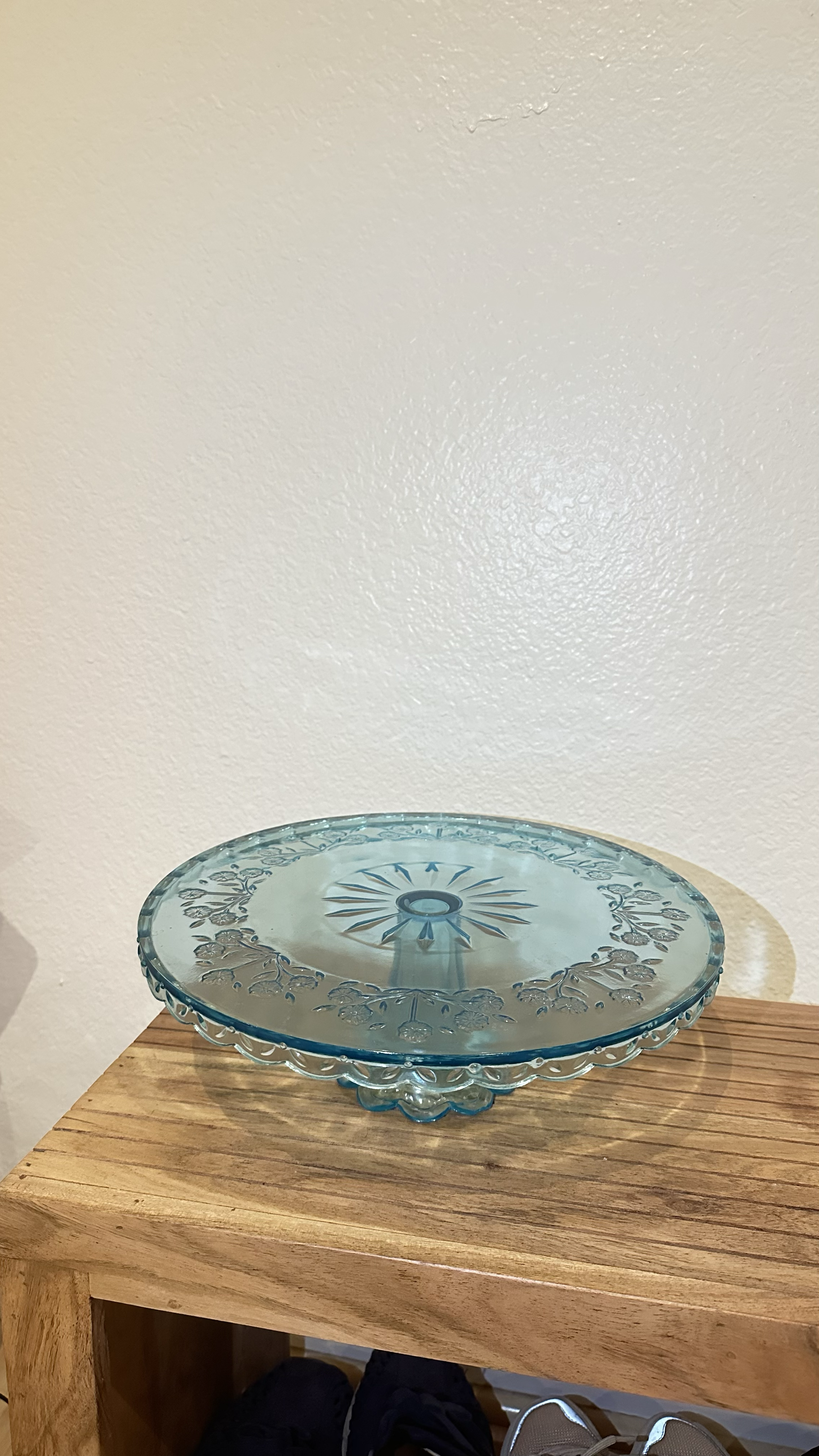 13 inch vintage blue cake stand ($25) - 1 count