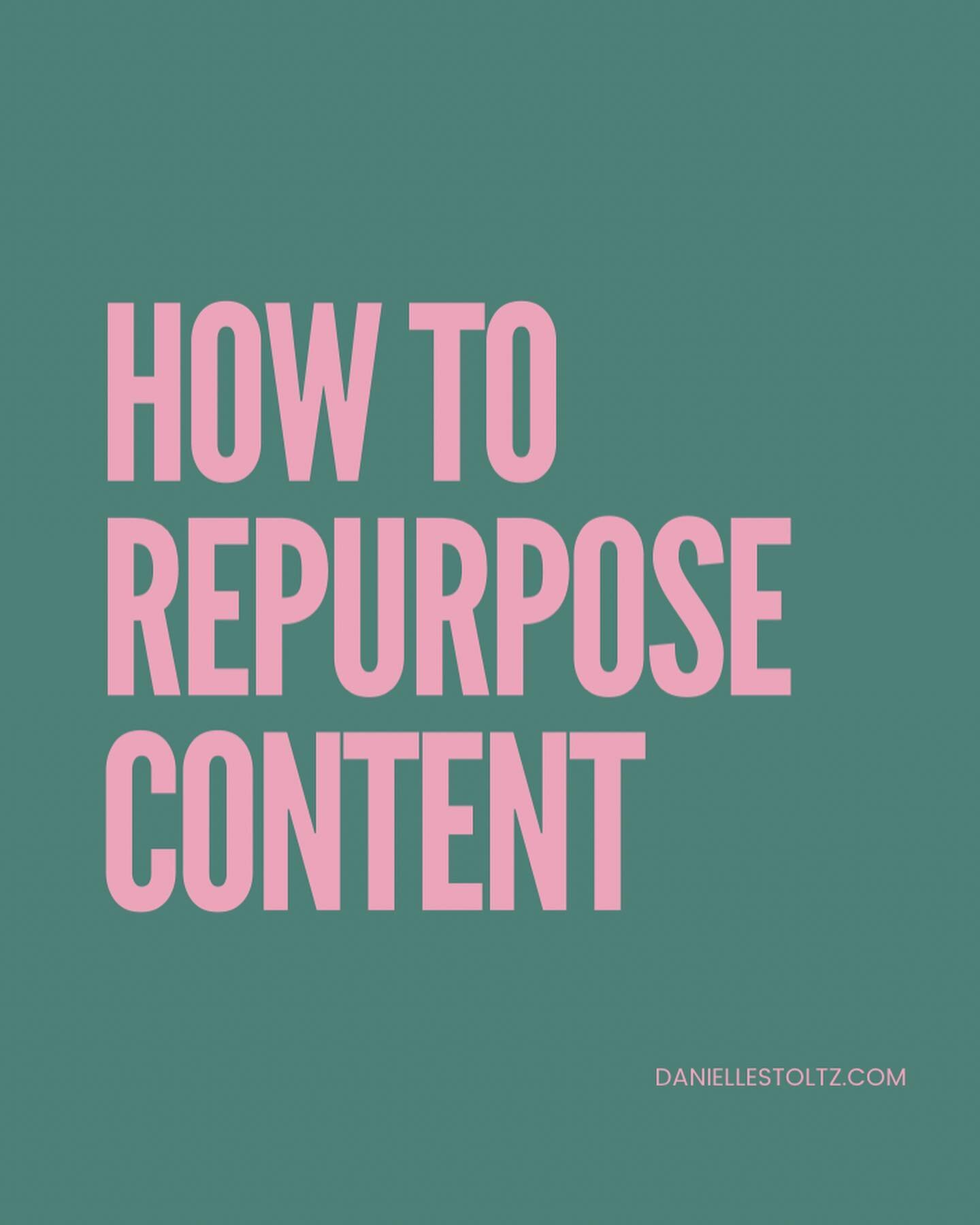 A few weeks ago, I encouraged you to repurpose your &quot;old&quot; social media content. Have you given it a try?

Here are a few easy ways to use posts from a couple years ago or even a few months ago:

- update the photo or graphic
- give your aud