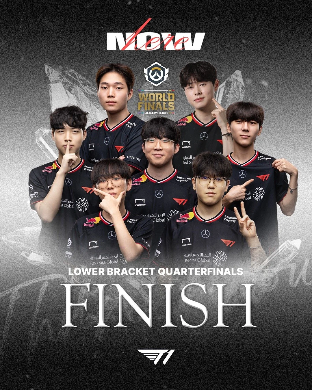 [OWCS World Finals 2025]

T1 Overwatch 2팀의 OWCS World Finals 2025 여정이 막을 내립니다.
늦은 시간임에도 힘을 불어 넣어 주신 팬 여러분께 진심으로 감사드리며,
포기하지 않고 더 높은 곳을 목표로 하여 나아가겠습니다.

T1's Overwatch 2 has finished their journey at the OWCS World Finals 2025.
Thank you to all the fa