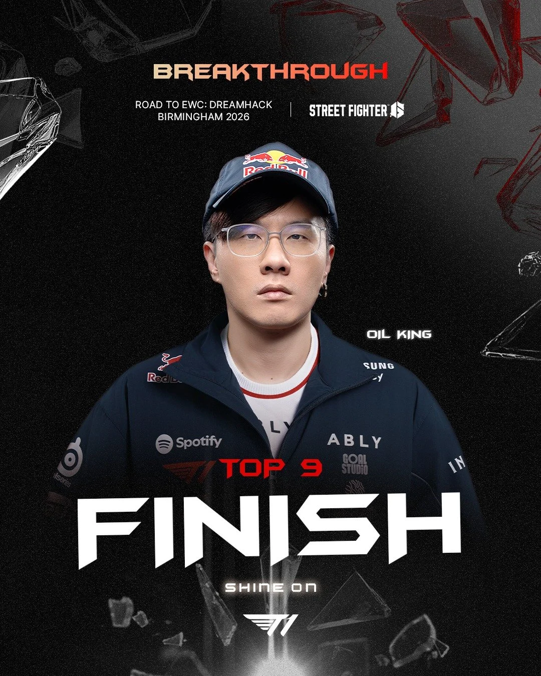 [Road to EWC: DreamHack Birmingham 2026]

T1 Street Fighter 6팀 'Oil King' 선수가 EWC: DreamHack Birmingham 2026 여정을 마무리합니다.
다음 무대에서도 더 나은 모습을 보여드릴 수 있도록 끊임없이 도전하겠습니다.

&lsquo;Oil King&rsquo; wrapped up his journey at EWC: DreamHack Birmingham 2026.
He&r