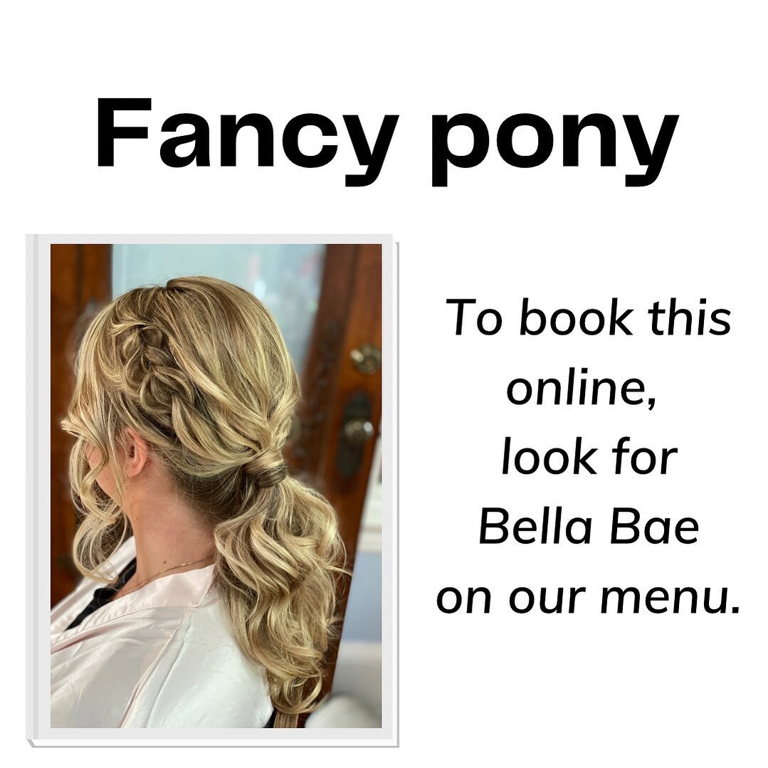 There are so many variations to a fancy ponytail! 

From sleek to loose, we can do them for your special events or just for fun.

Call or book online. Link in bio.