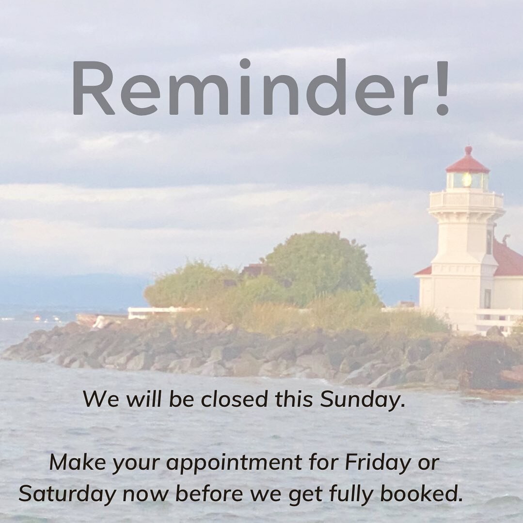 We will be closed Sunday-Tuesday. Don&rsquo;t wait until the last minute!

Book online using the BOOK NOW button in our Bio.