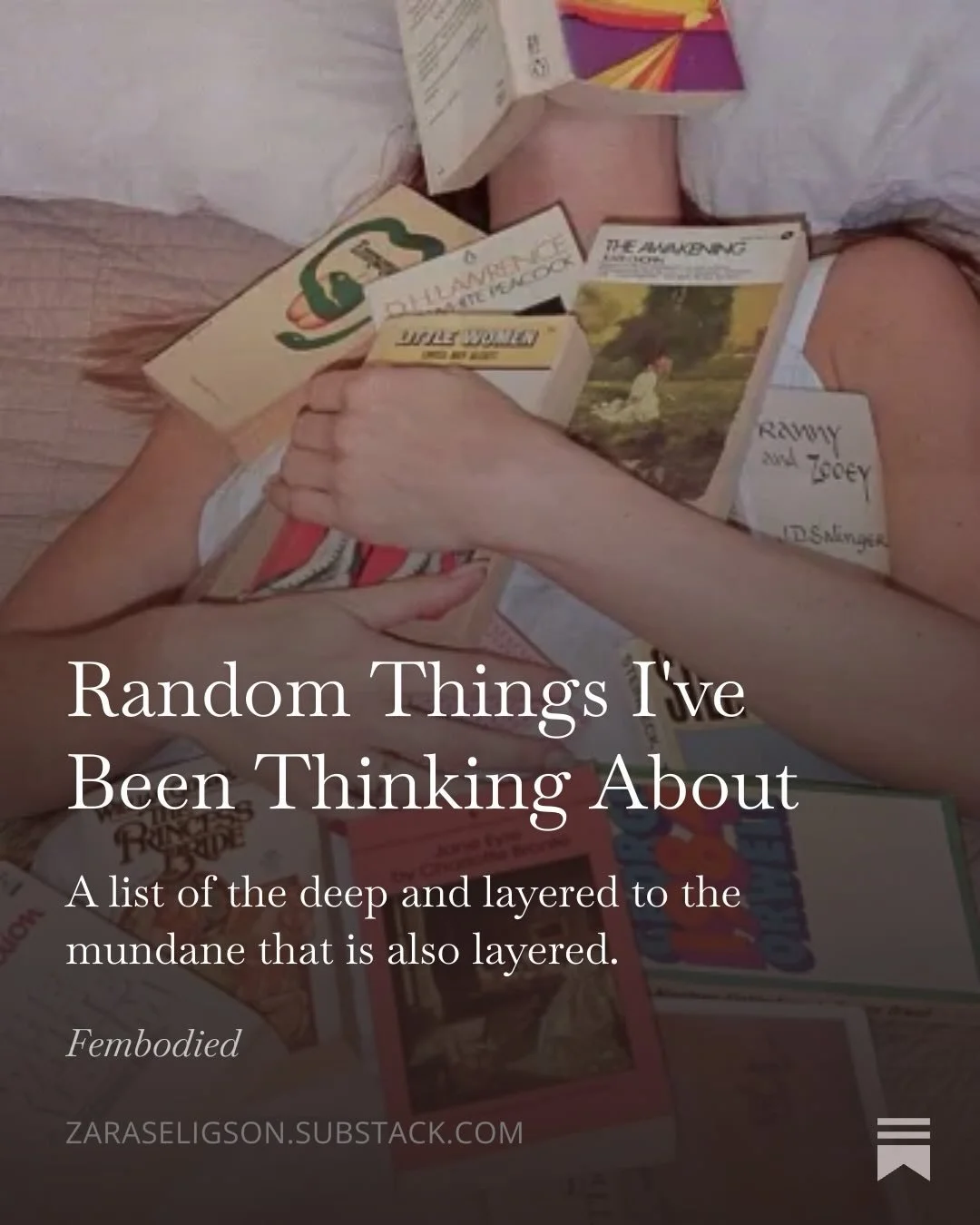 Inside the brain of Zara. So many things usually going on at once I decided to make it into a list for this week&rsquo;s published piece instead of focusing on one thing. Check it out in Substack ✌🏼