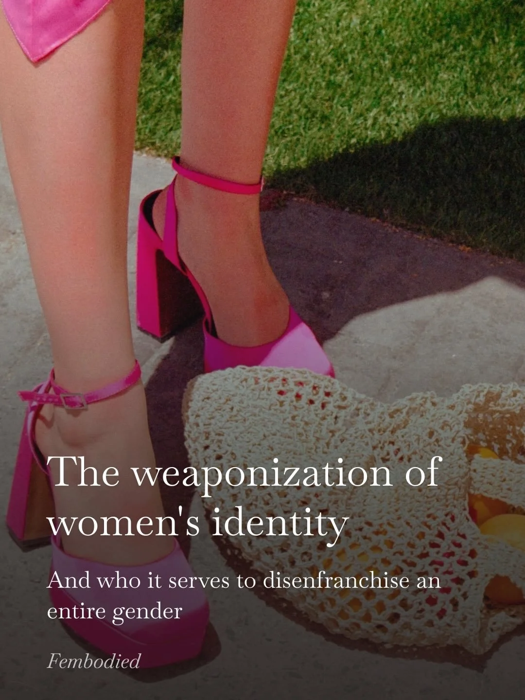 This one is a juicy one that has been on my mind for a while now. The weaponization of women&rsquo;s identity and the need to ask the deeper questions of where things come from and who they benefit. 

I want women to be free to live how they want. Th