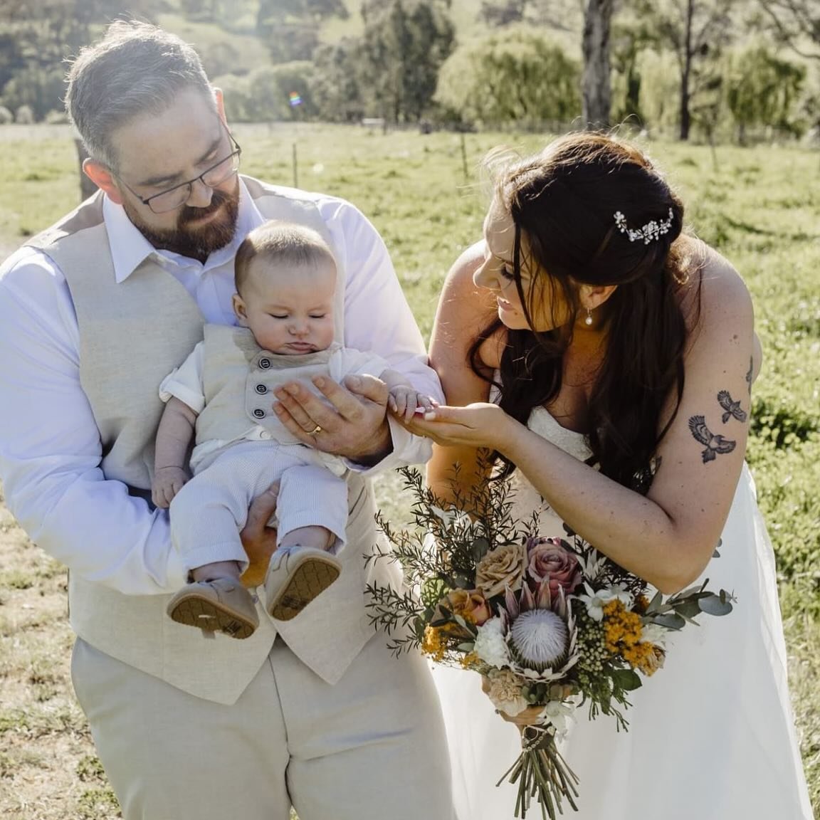 Beautiful Hannah with her handsome boys, Dom and Teddy 🤍✨