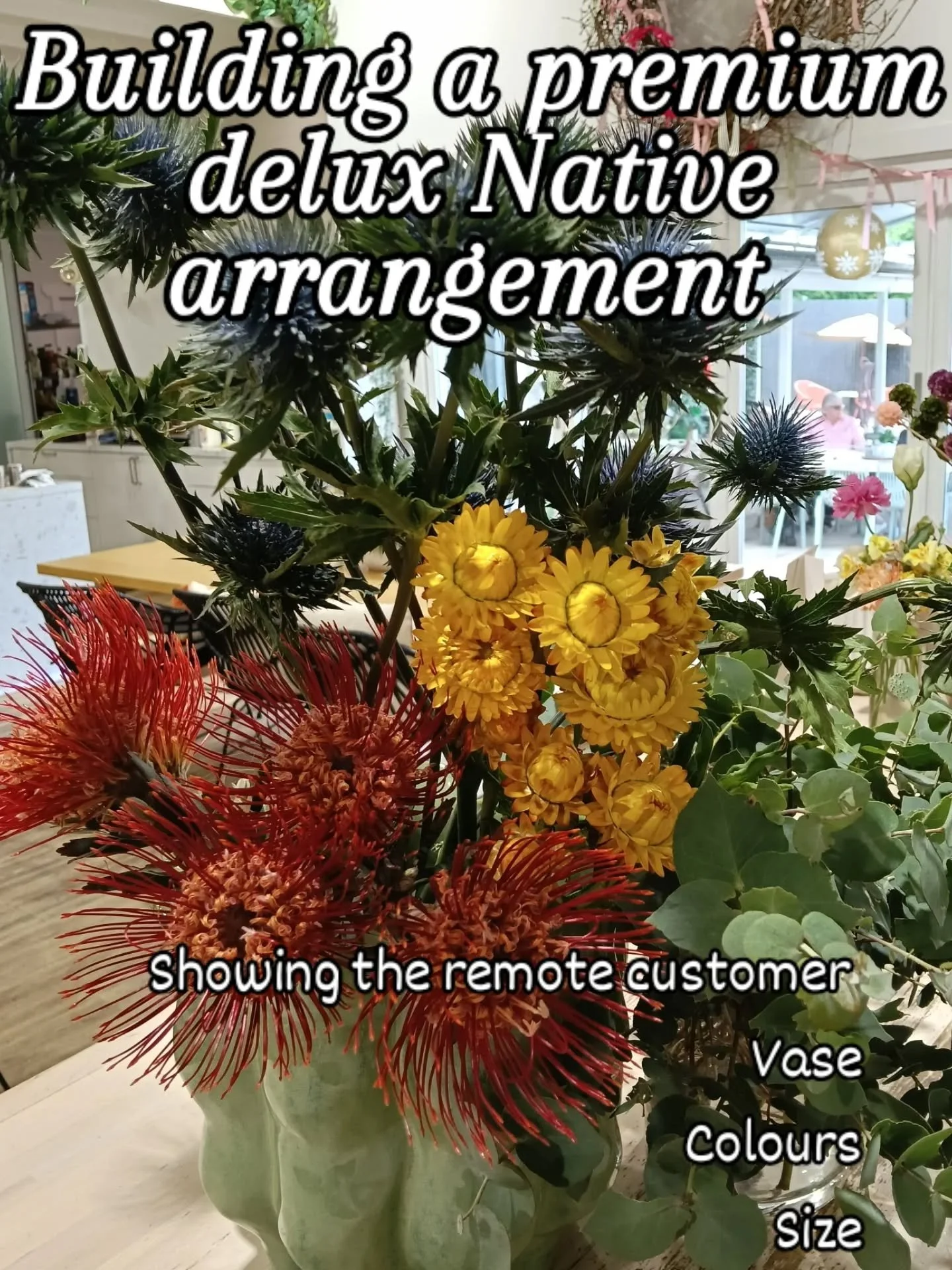 Today Florence Grace Floristry had the pleasure of putting together an Australian Native Arrangement. Our customer phoned the other day, described the occasion &amp; what they desired. Reached out to a local grower for some additional flowers who arr