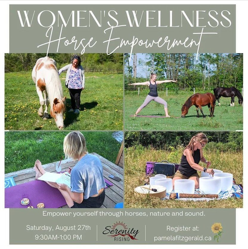 If you are like me and don&rsquo;t have any experience with horses, I extra, extra encourage you to join us Next Saturday 
August 27th. 
@_serenityrising 
✨It is a heart energy expansion experience.✨
Pamela @pamelafitzgerald.ca creates a beautiful da