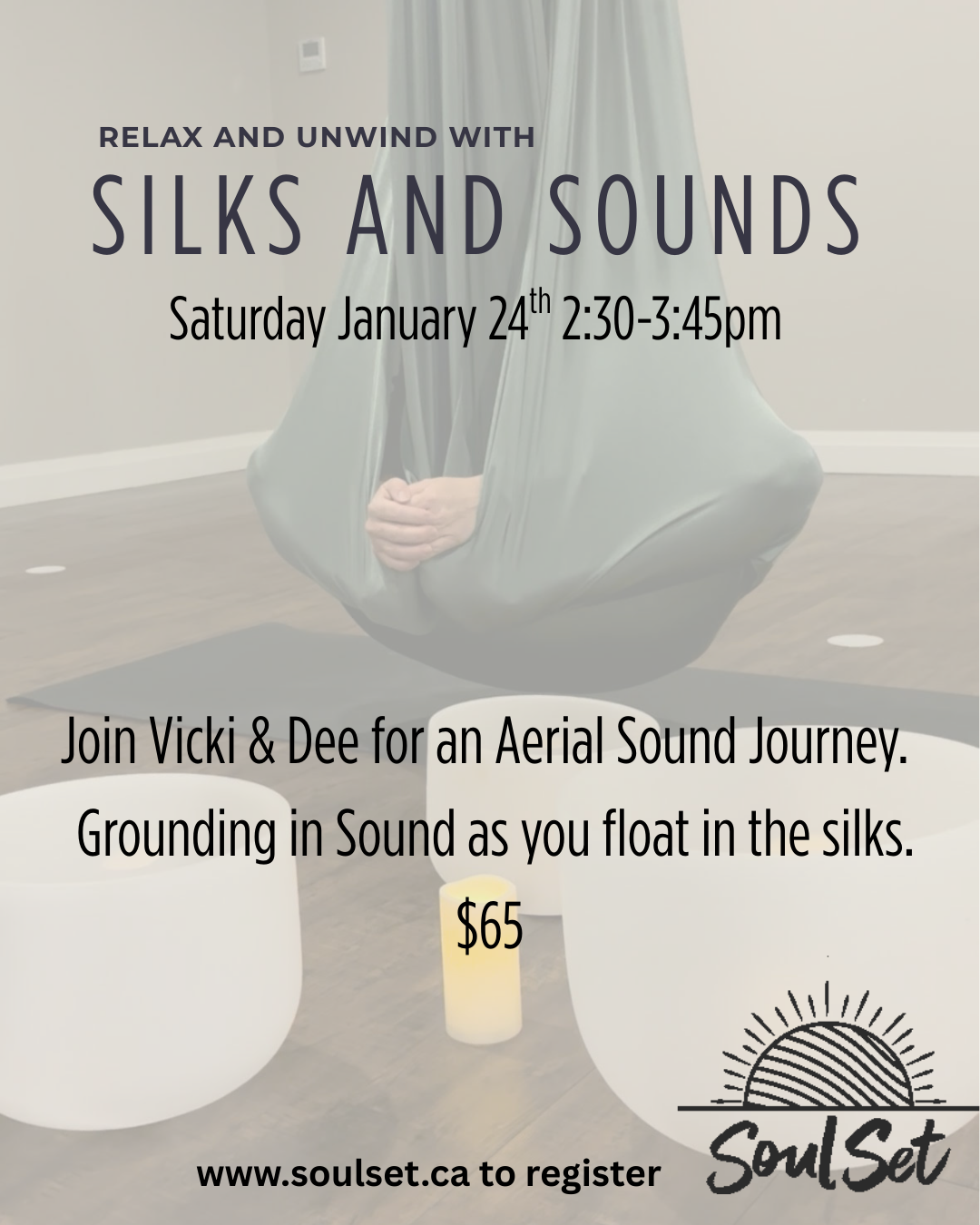 Silks and Sounds (an aerial yoga &amp; sound experience)