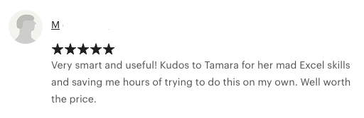 5 Star Review of Spreadsheet for Tracking Blood Tests