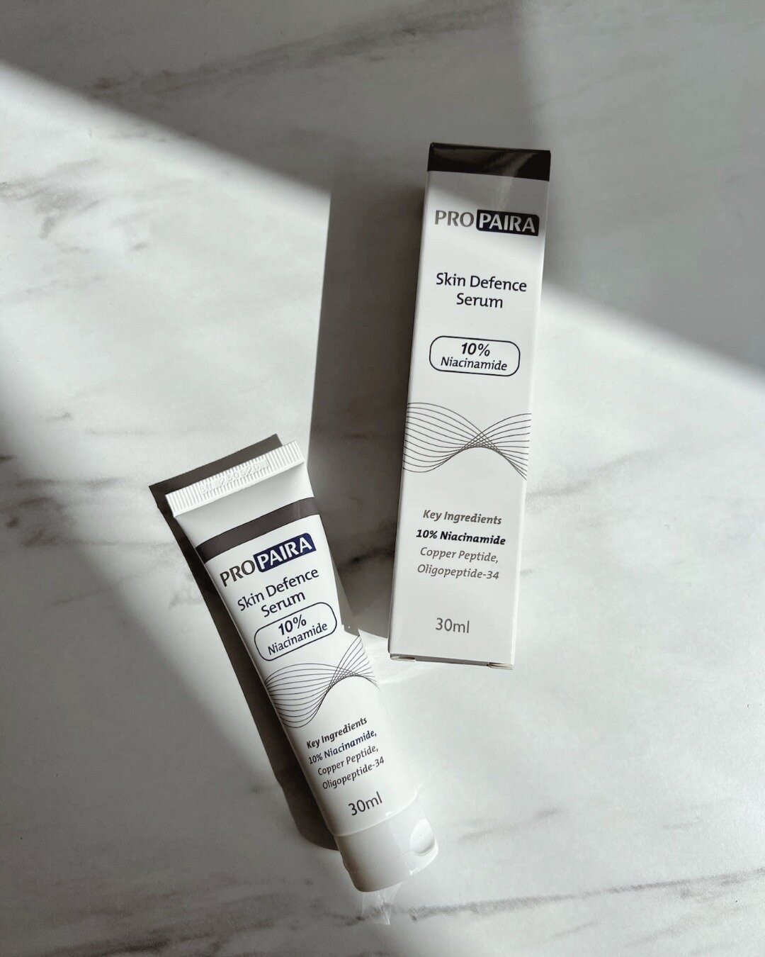 Skin pick of the week:⁠
PROPAIRA 10% Niacinamide Skin Defence Serum:⁠
⁠
A serum designed to target &amp; treat:⁠
Sun damage (photoaging) and sun spots ⁠
Fine lines and wrinkles⁠
Skin thinning⁠
⁠
Due to its high percentage of Niacinamide, we often als