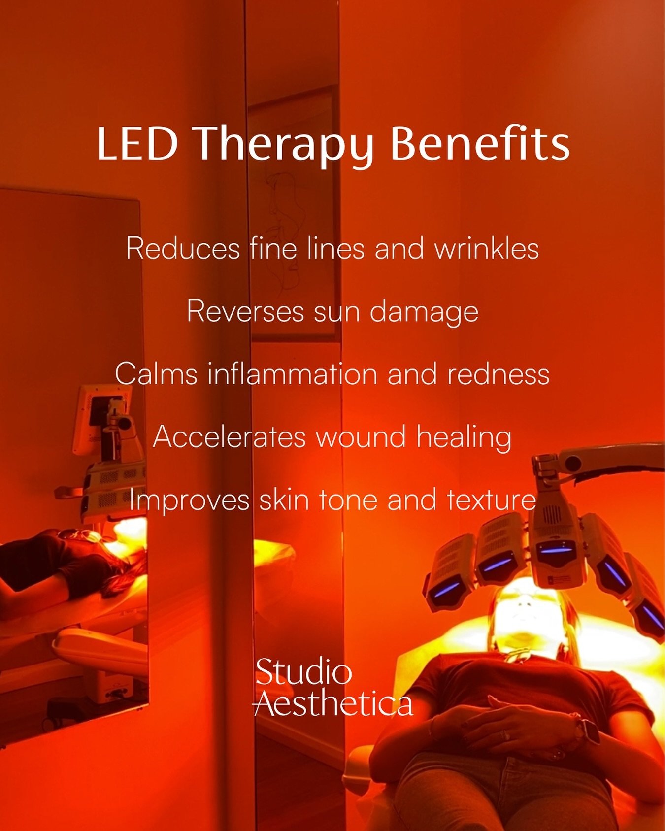 LED Therapy has been a buzzword in the industry, so what does it actually do?

This innovative treatment activates your body&rsquo;s cellular powerhouses, mitochondria, to boost energy production and supercharge your skin&rsquo;s natural rejuvenation