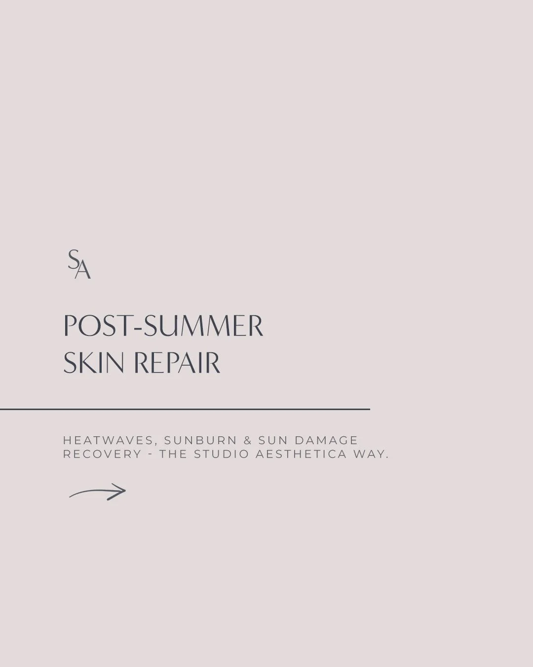 Post-summer skin repair starts with the basics: calm, hydrate, rebuild.

If your skin is feeling dry, sensitive or uneven after heatwaves + sun exposure, it may be time for a reset.

Our team can guide you through the right in-clinic treatments to su