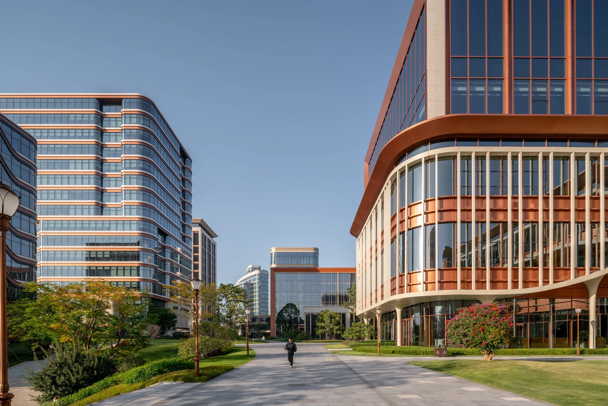 Park interior landscape and public spaces.