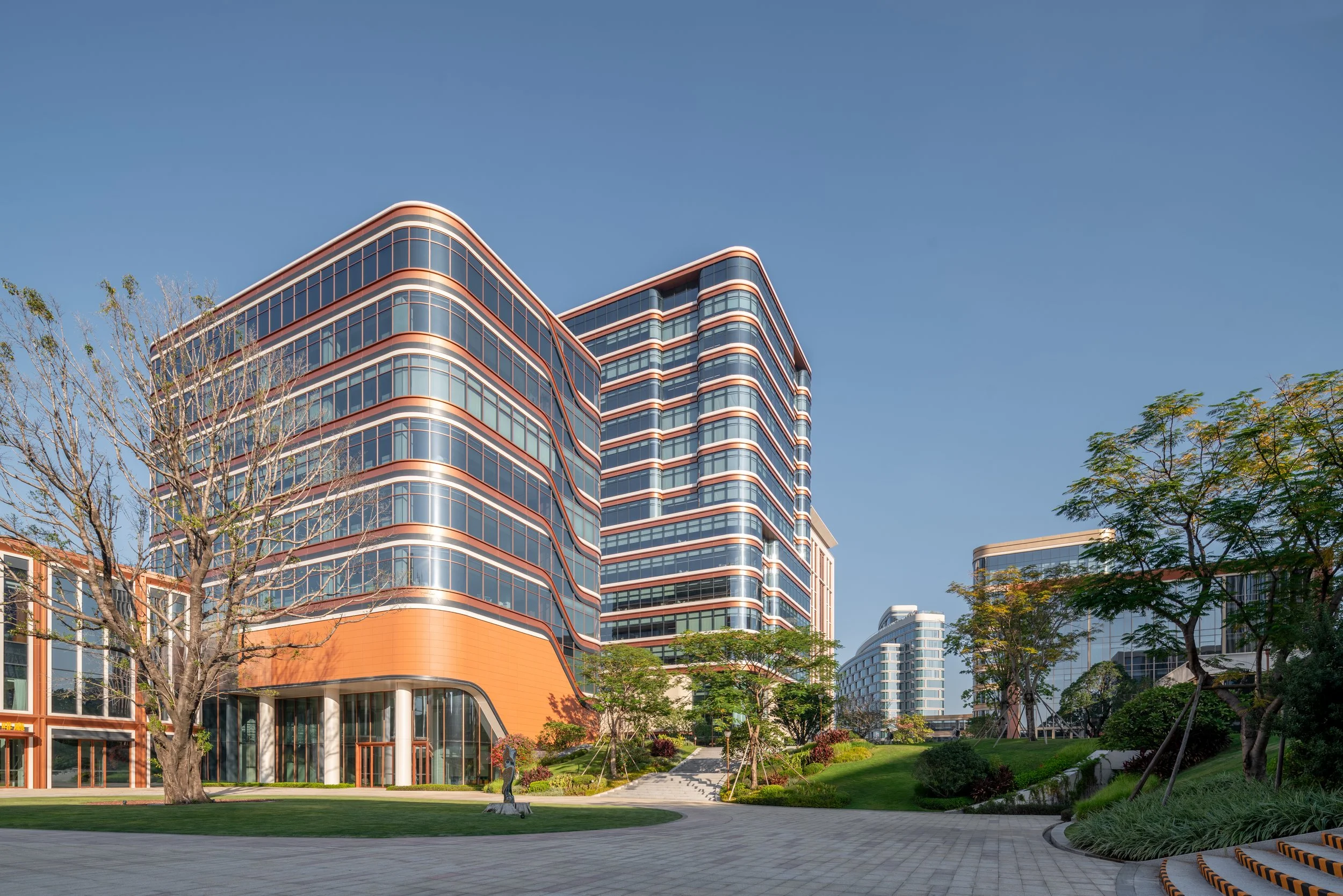 Park interior landscape and public spaces.