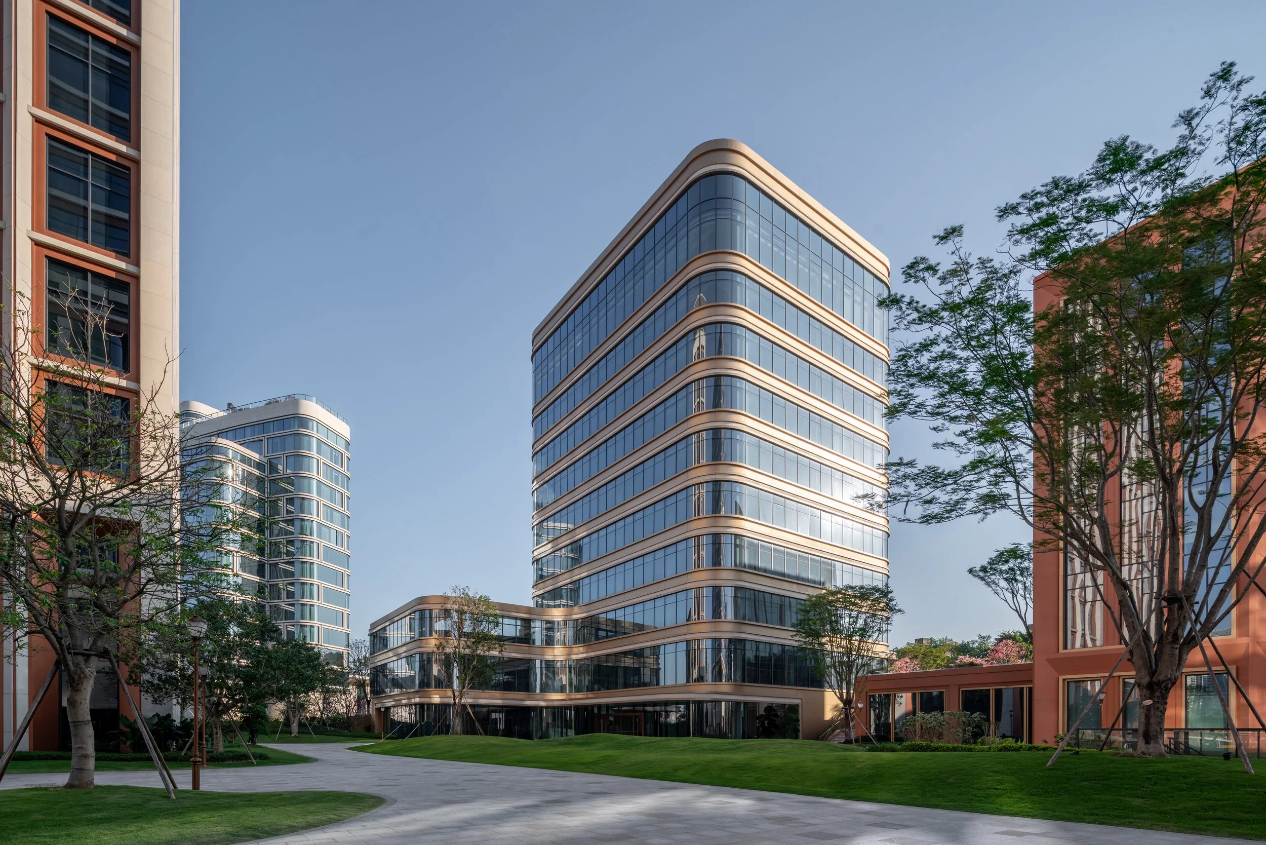 Park interior landscape and public spaces.