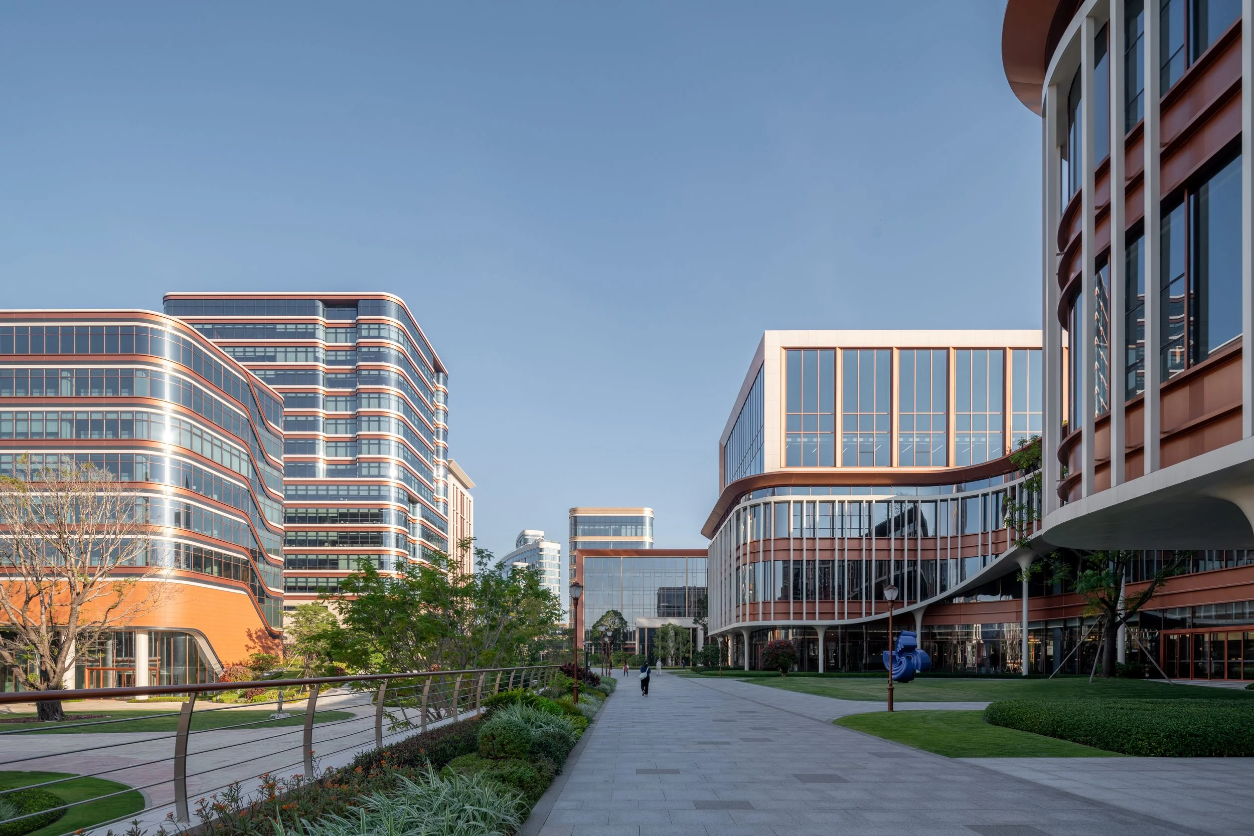 Park interior landscape and public spaces.