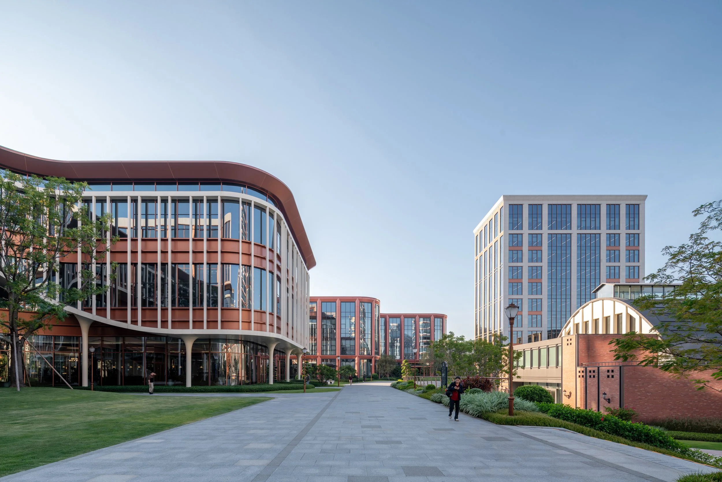Park interior landscape and public spaces.