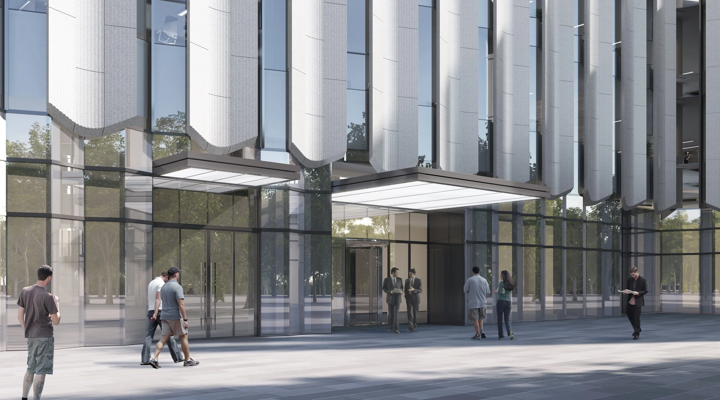 Chinalin International Financial Centre Main Lobby Entrance Render View